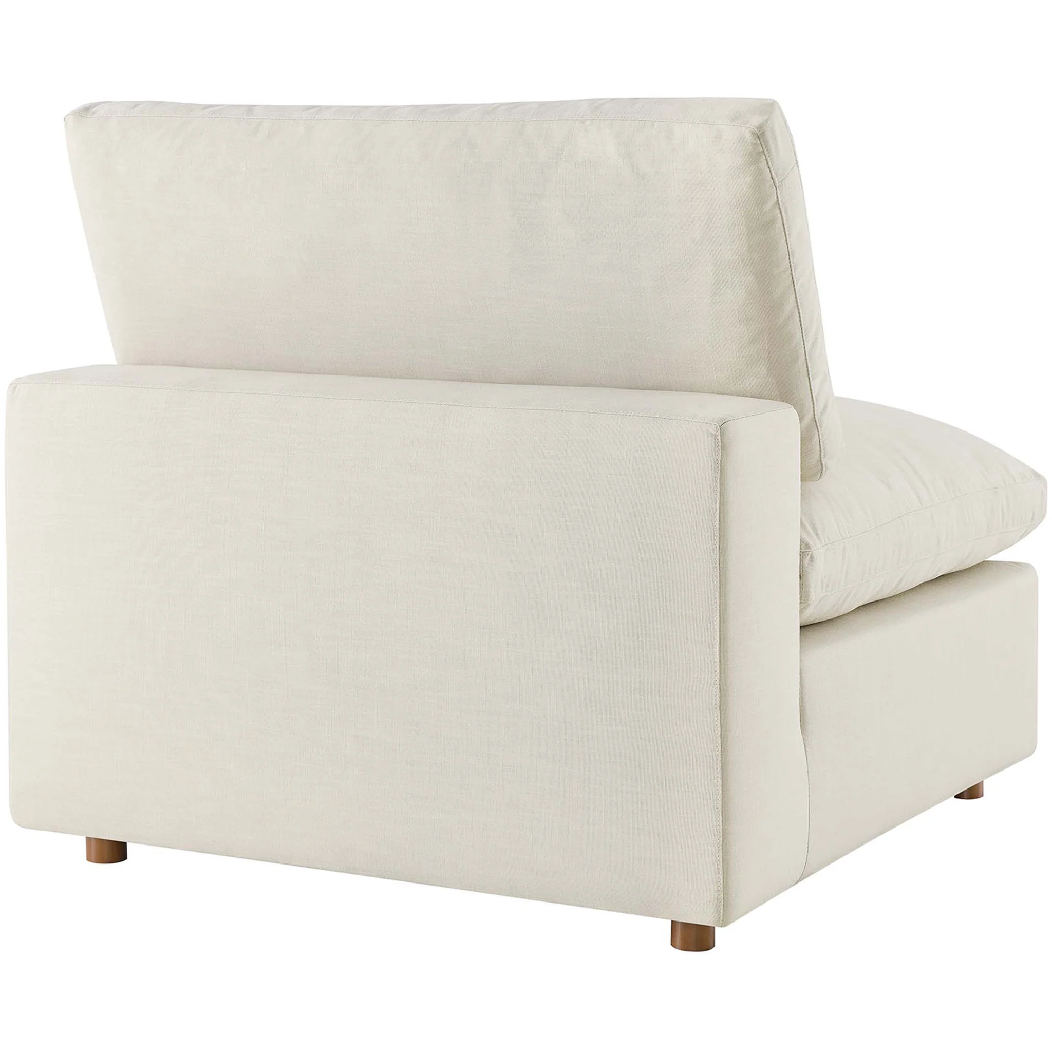 Carmen 5 Piece Modular Sofa with Ottoman Light Beige - Image 7