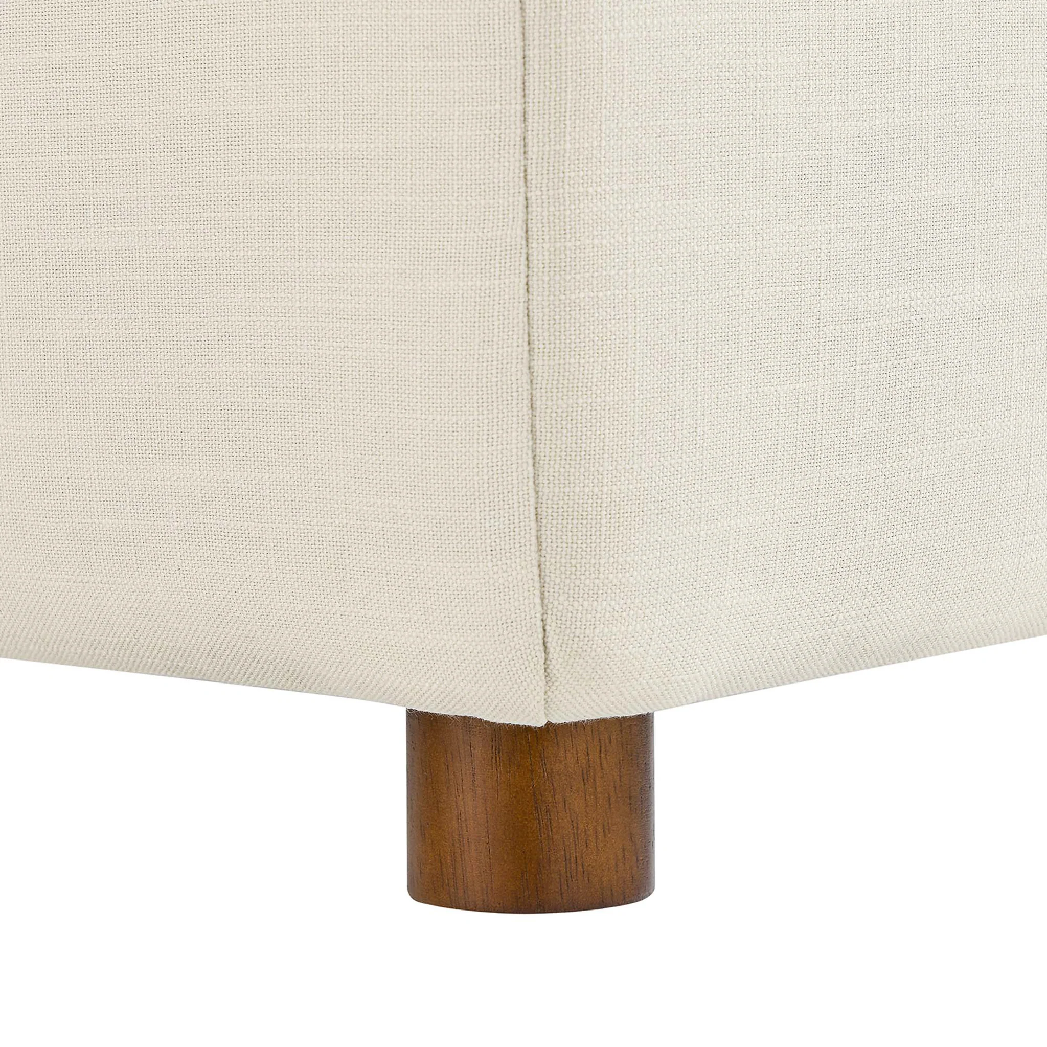 Carmen 5 Piece Modular Sofa with Ottoman Light Beige - Image 9