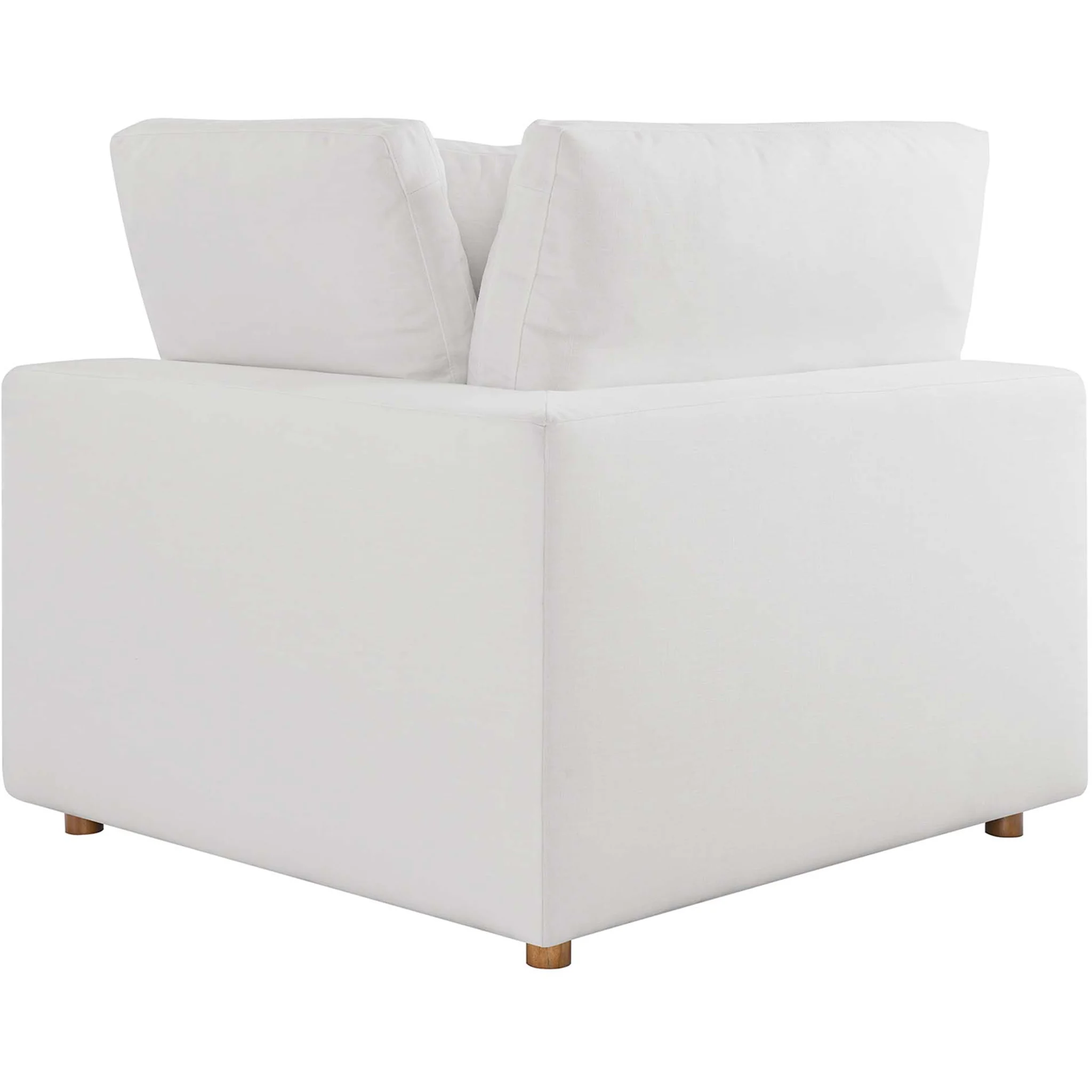 Carmen 5 Piece Modular Sofa with Ottoman Pure White - Image 5