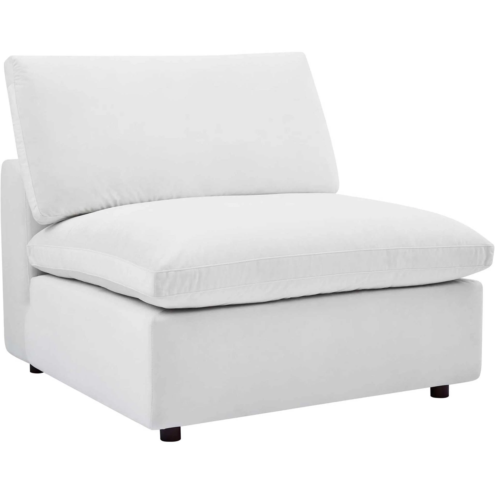 Carmen 6 Piece Modular Sectional Velvet Sofa White - Image 5