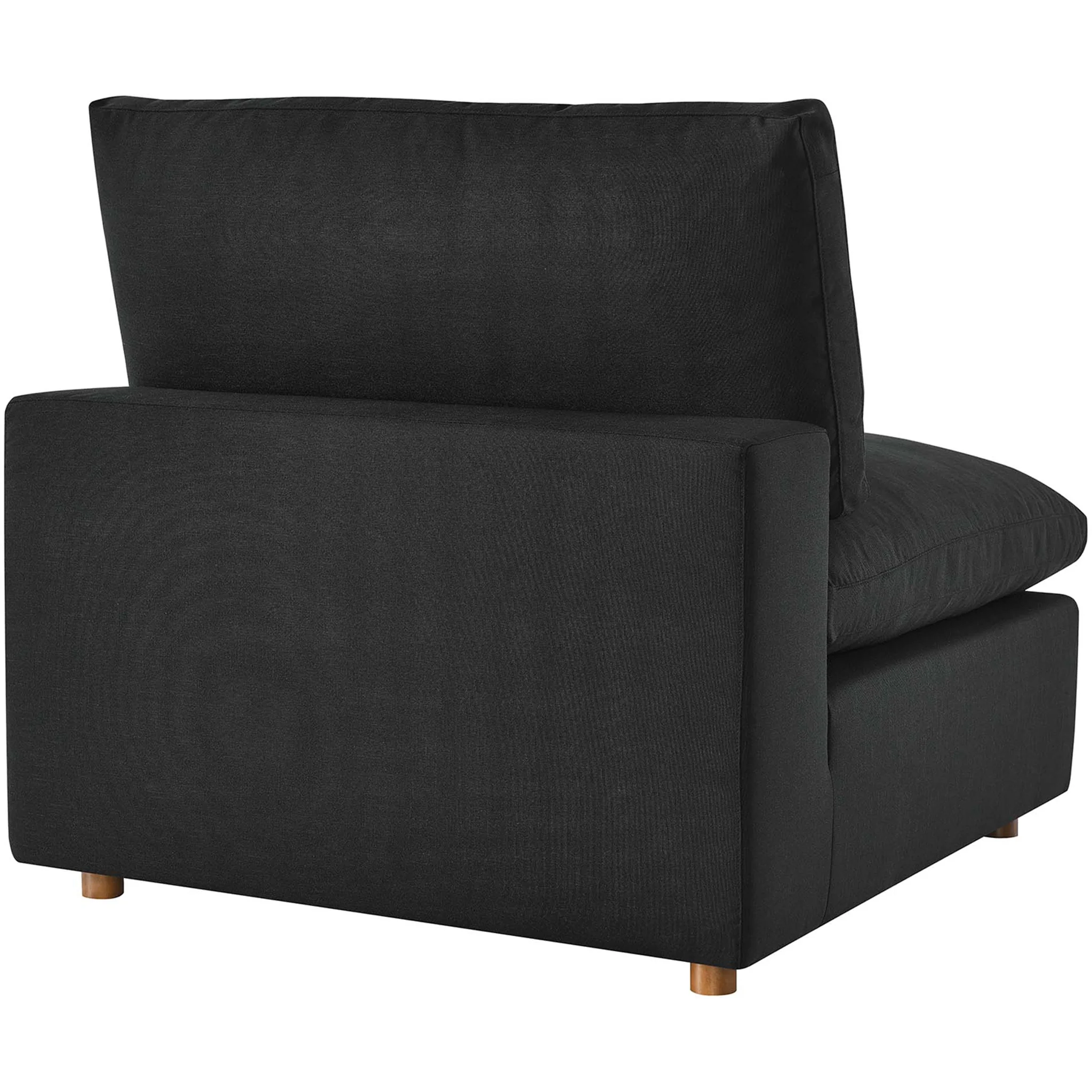 Carmen 6 Piece Modular Sofa with Ottomans Black - Image 7