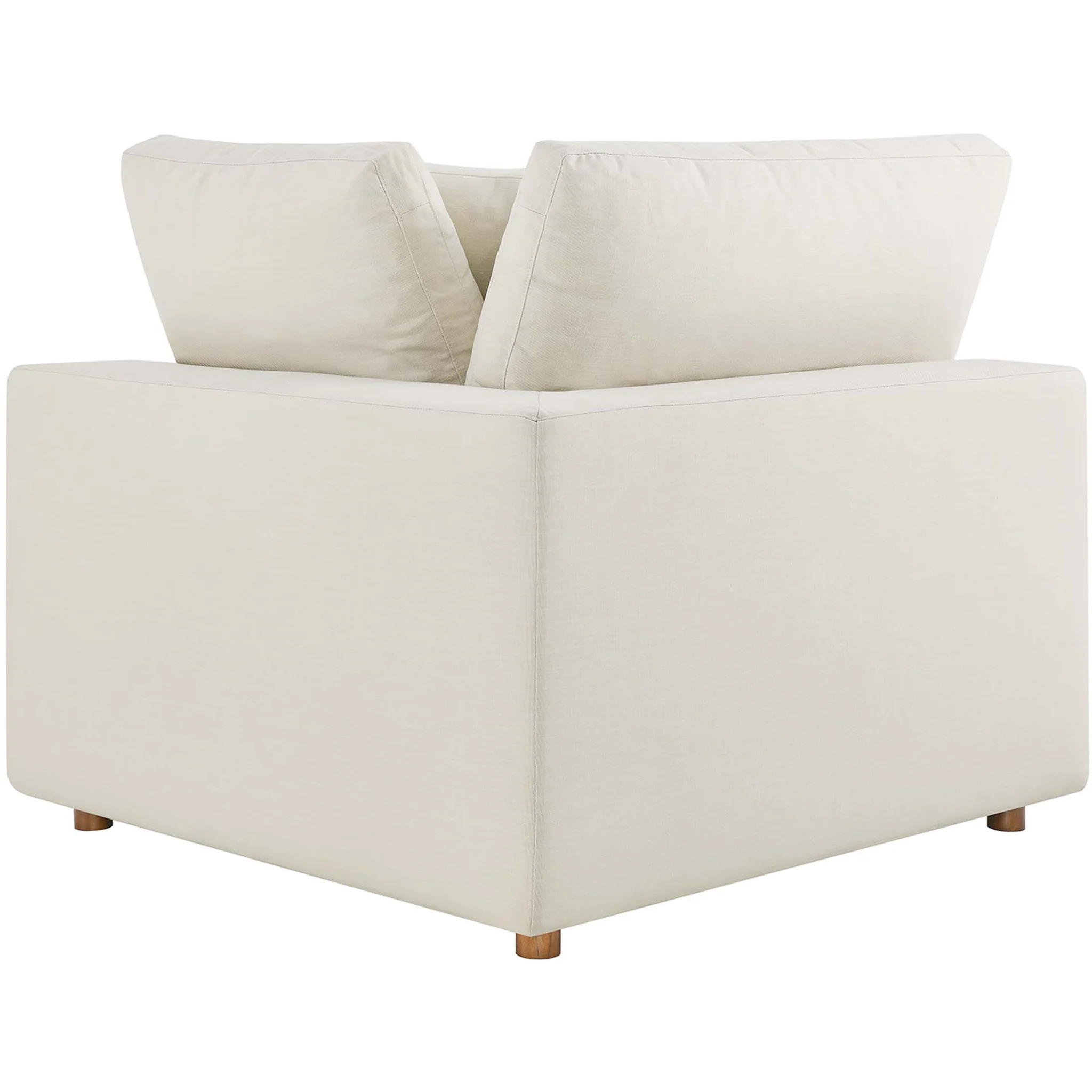 Carmen 6 Piece Modular Sofa with Ottomans Light Beige - Image 5