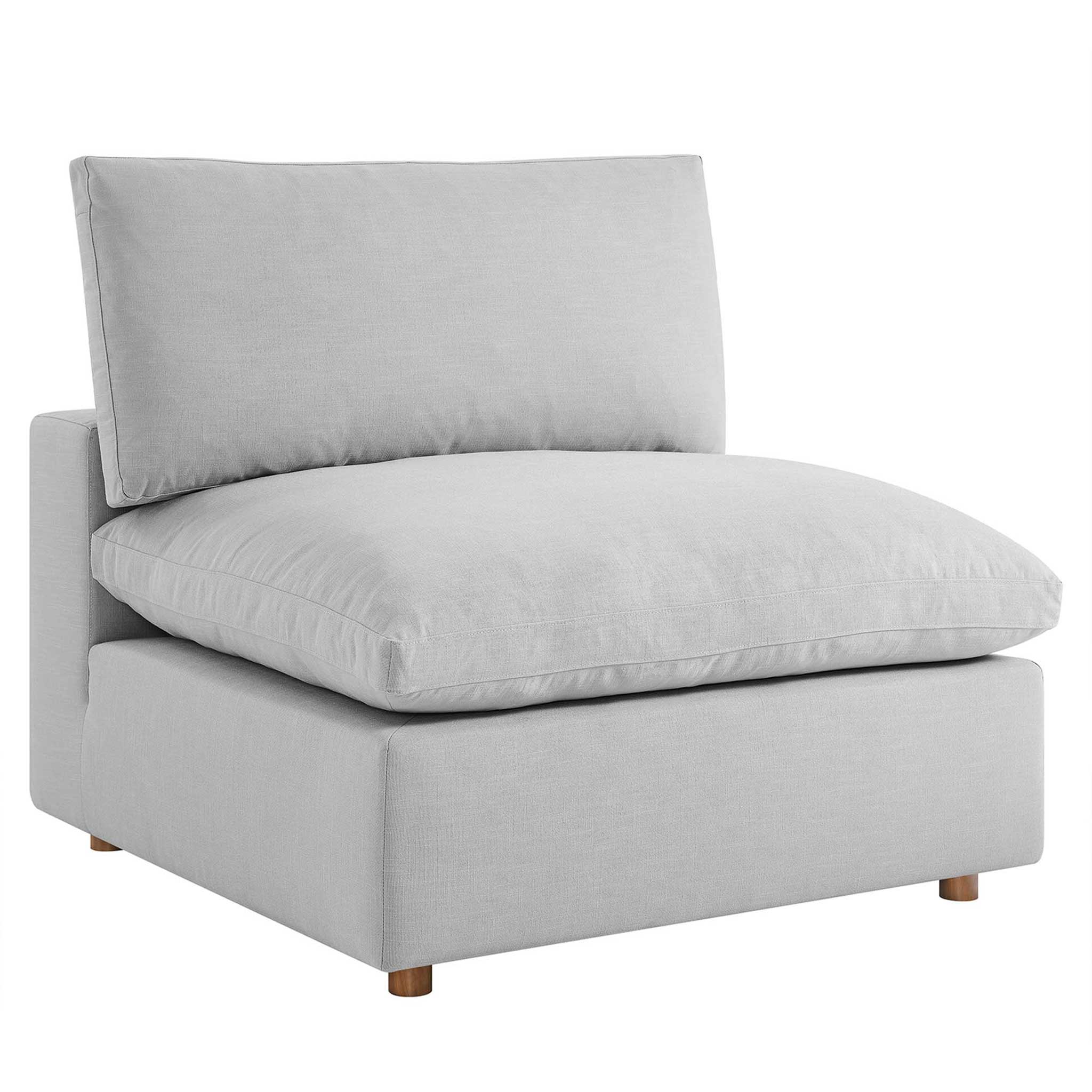 Carmen 6 Piece Modular Sofa with Ottomans Light Gray - Image 6