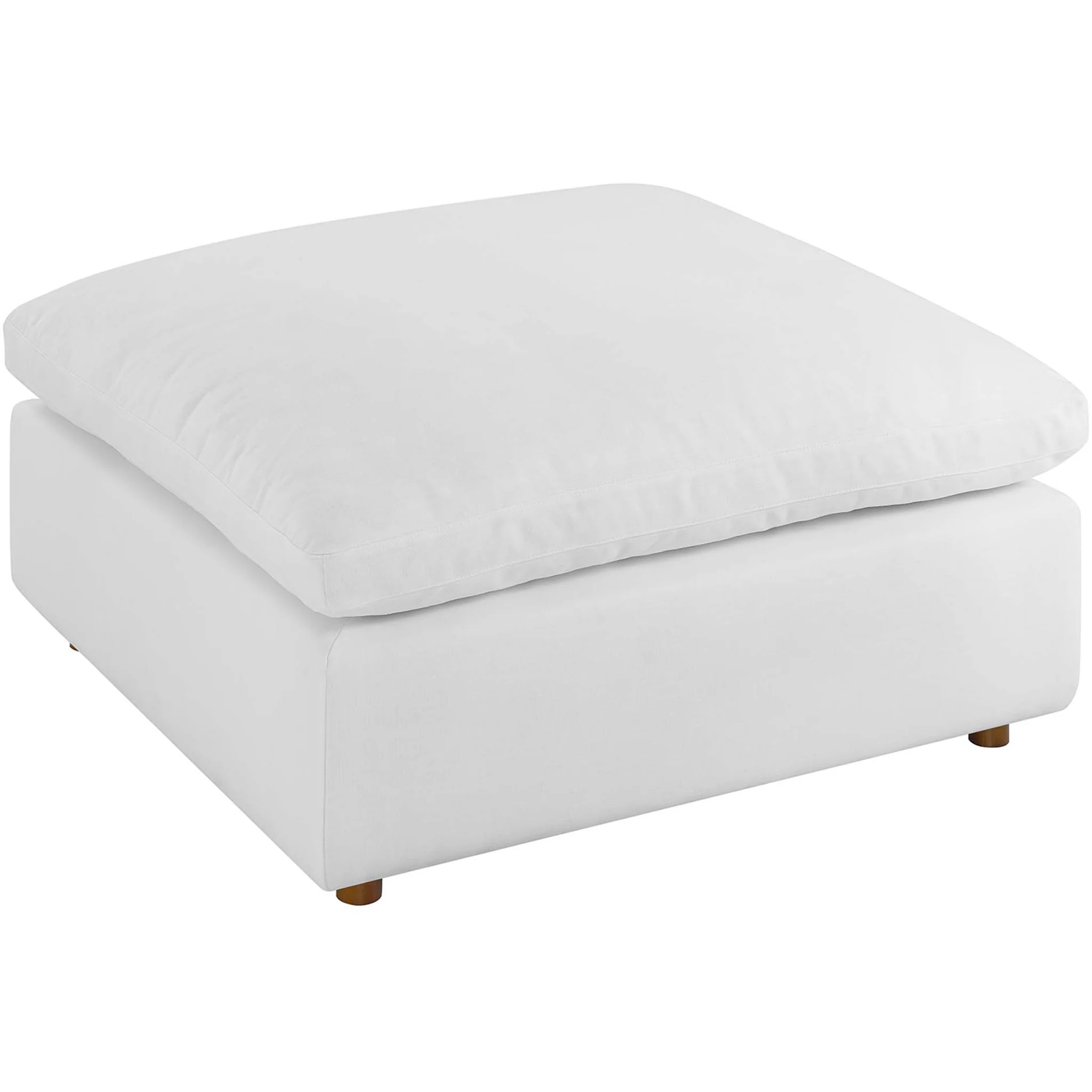 Carmen 6 Piece Modular Sofa with Ottomans Pure White - Image 8