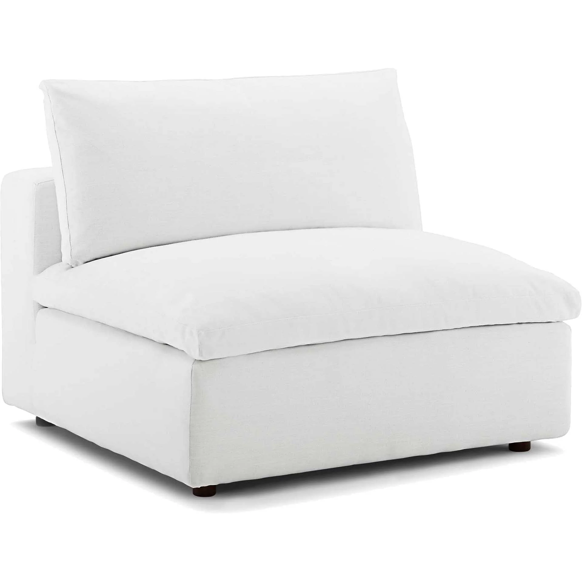 Carmen 6 Piece Modular Sofa with Ottomans White - Image 5