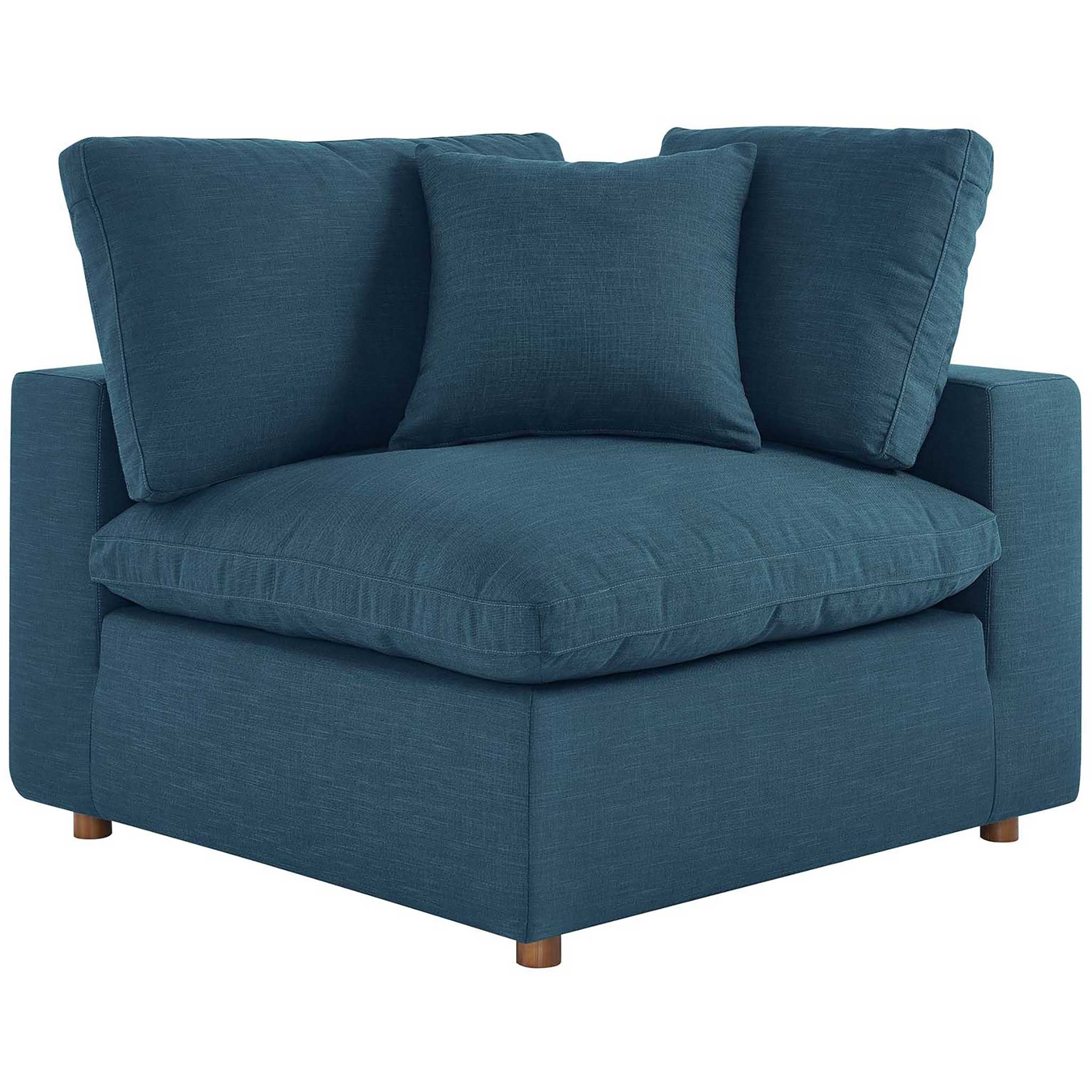 Carmen Down Filled Overstuffed Loveseat Azure - Image 4