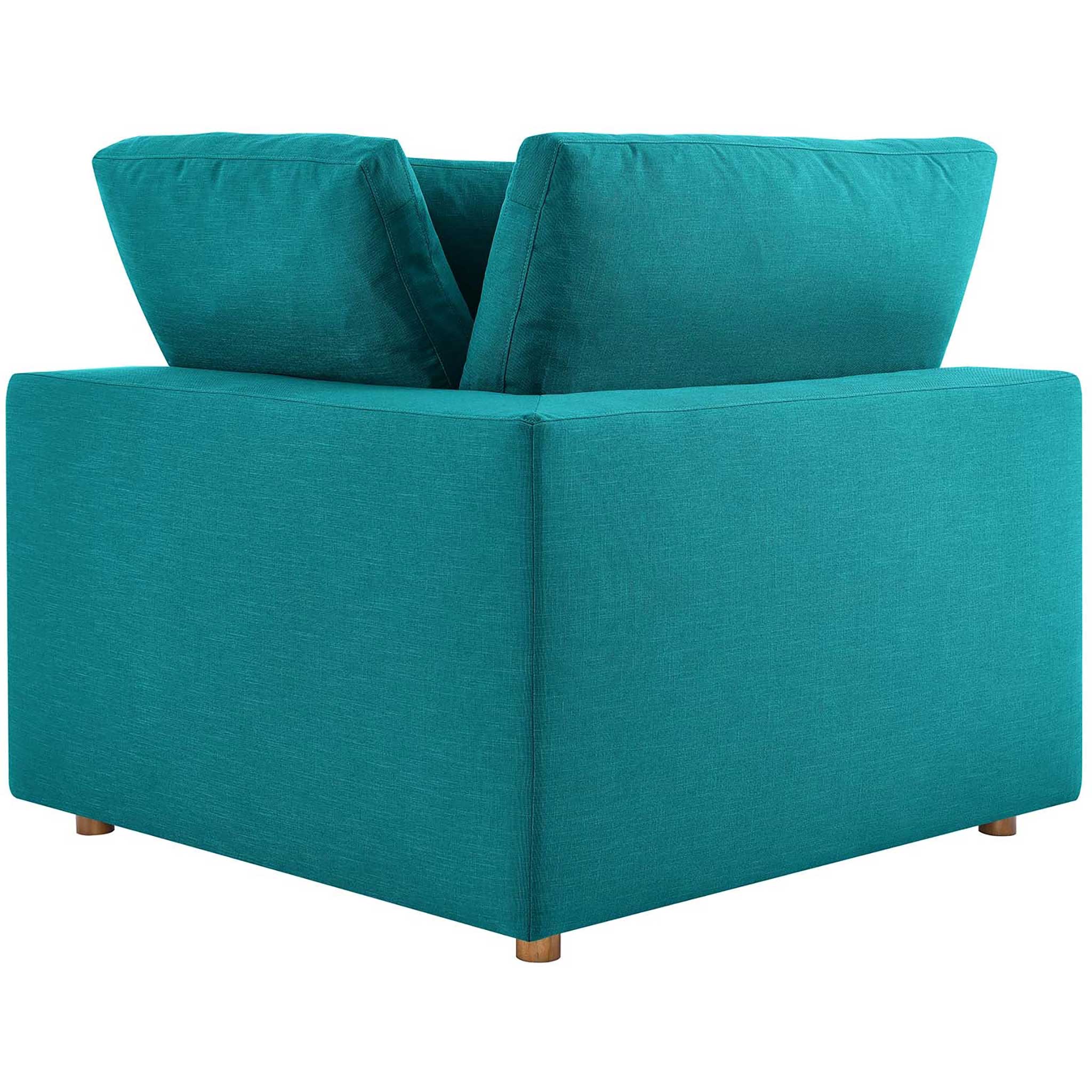Carmen Down Filled Overstuffed Loveseat Teal - Image 5