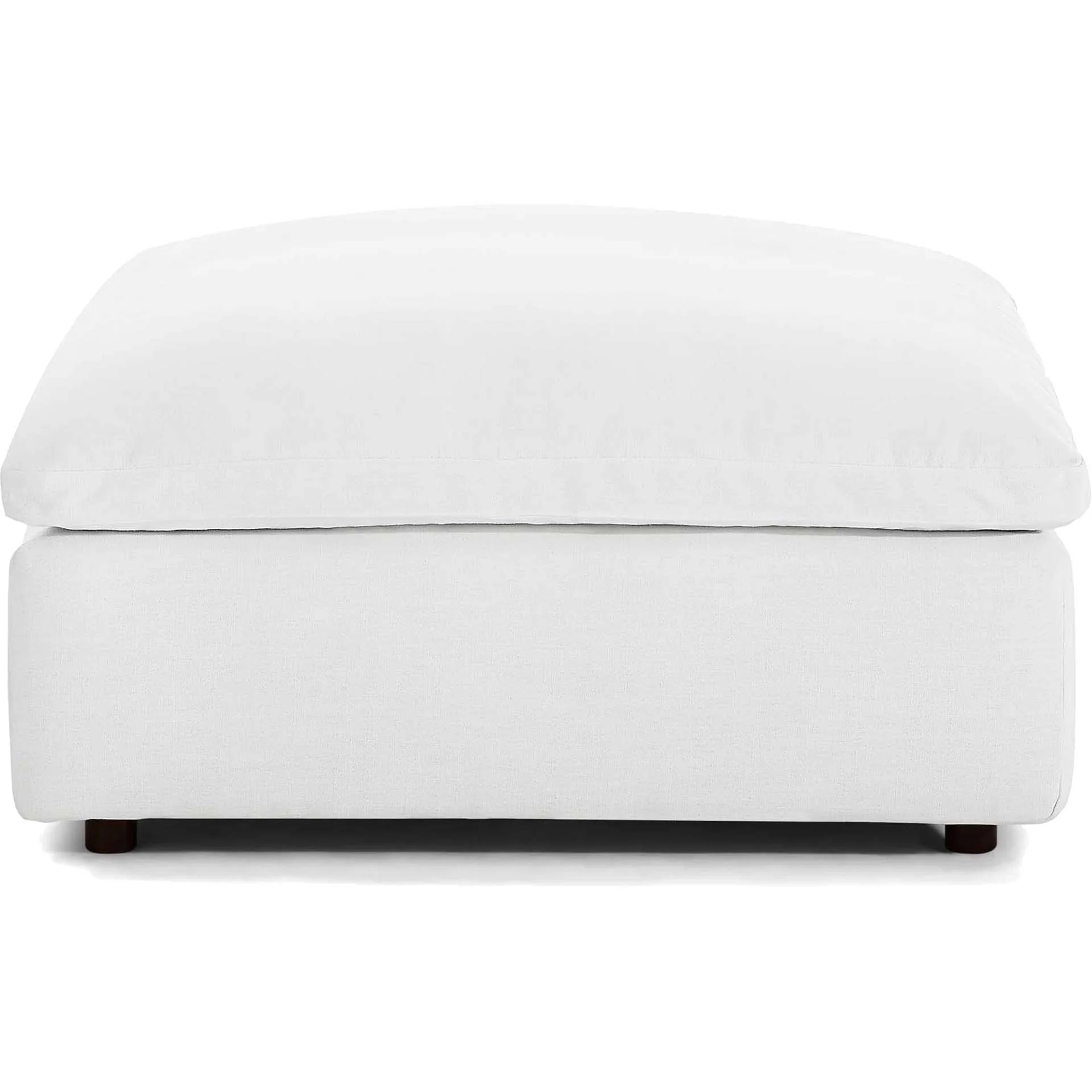 Carmen Overstuffed Ottoman White - Image 2