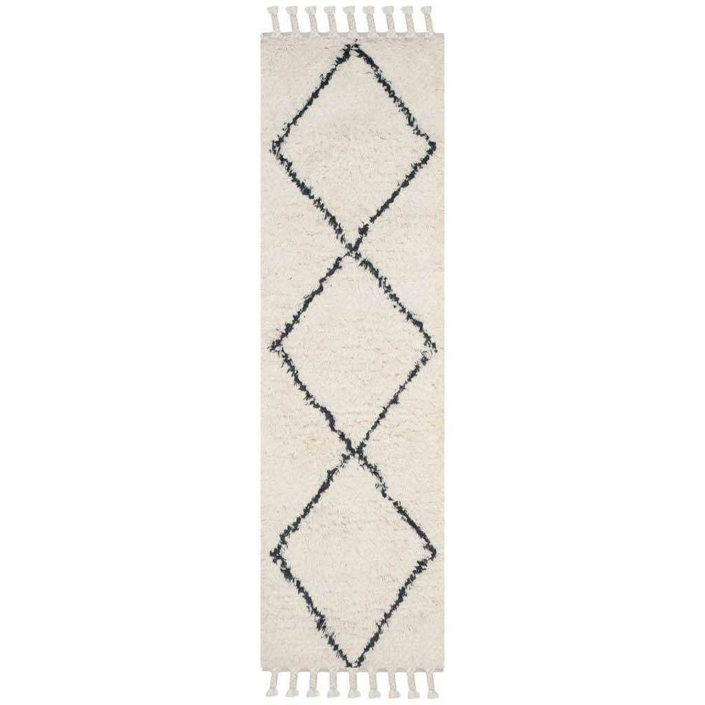Casablanca Diamond Ivory/Gray Runner Rug