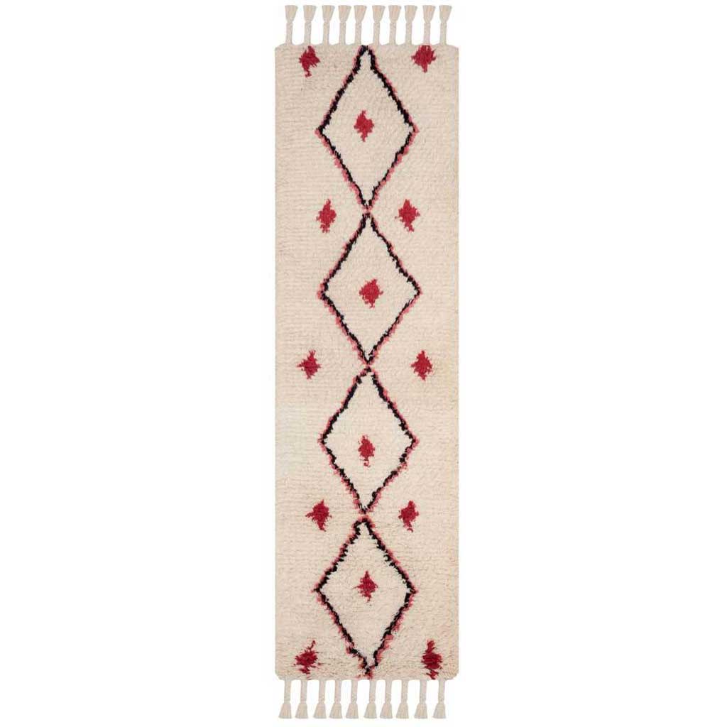Casablanca Nomad Ivory/Fuchsia Runner Rug