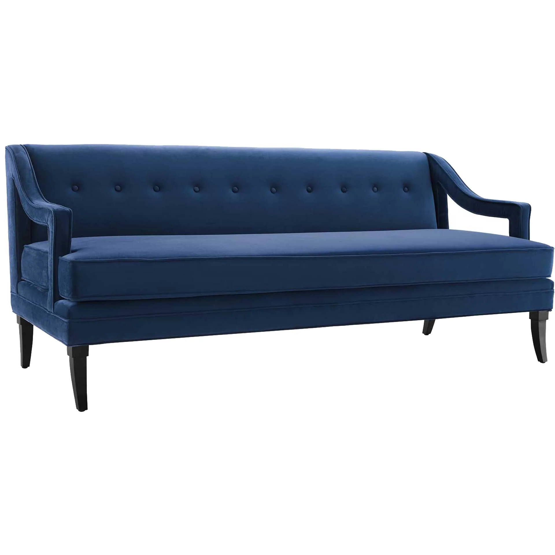 Cassandra Upholstered Velvet Sofa Navy