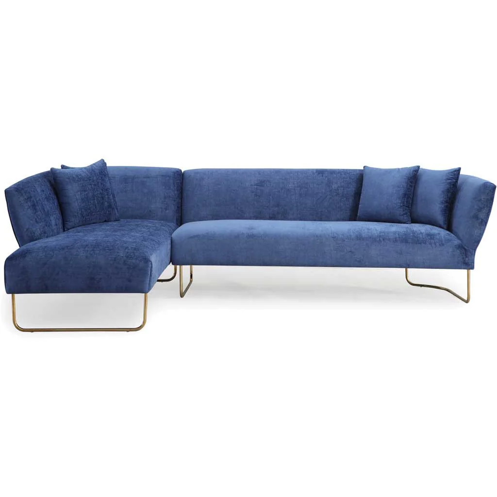 Castres Navy Velvet Sectional