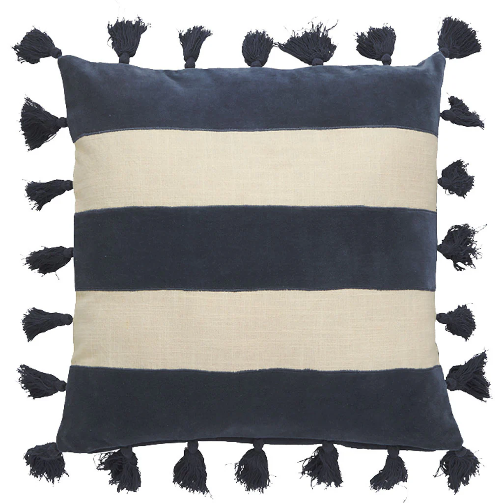 Charmed Jen14 Seed Pearl/Dark Denim Pillow