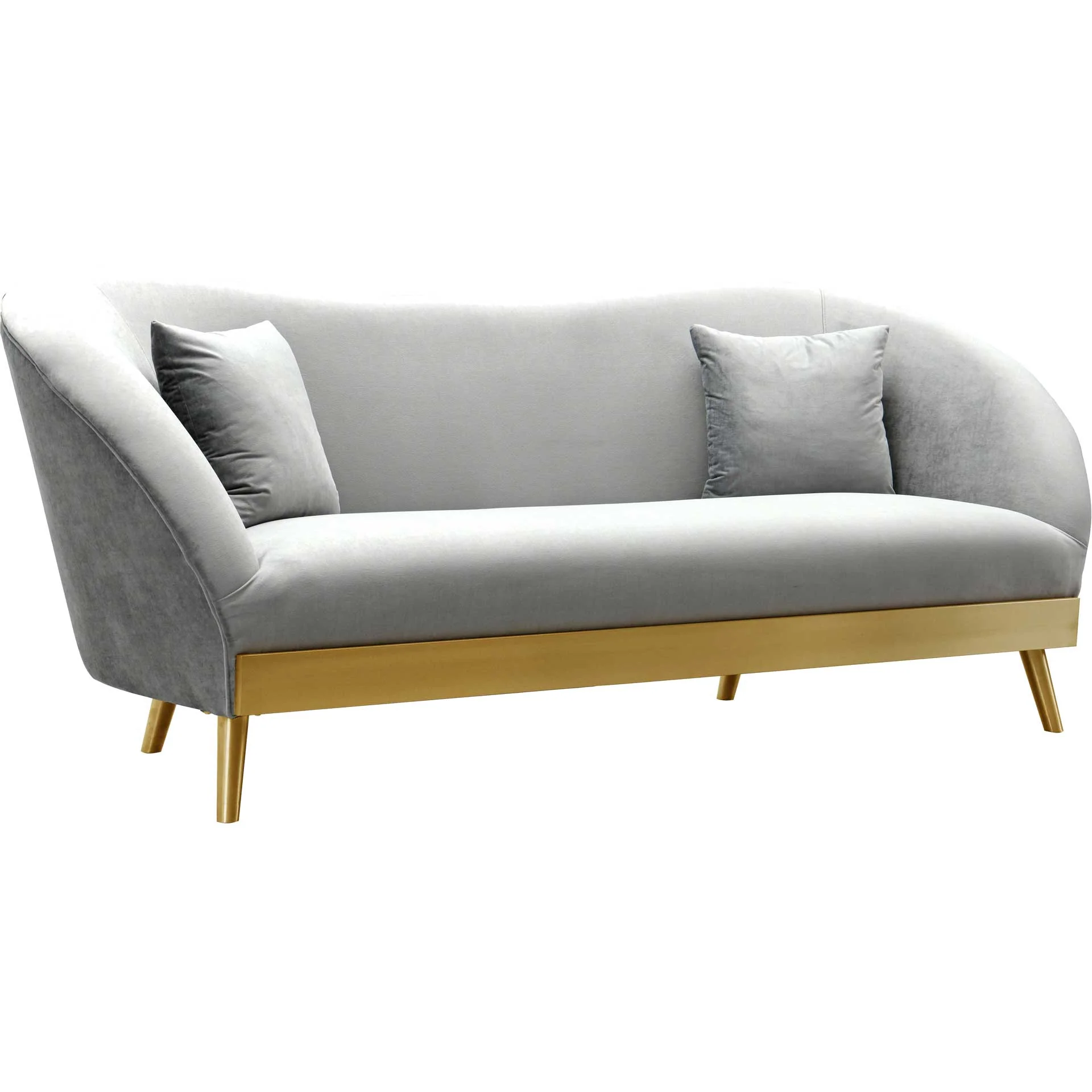 Cheston Velvet Sofa Gray