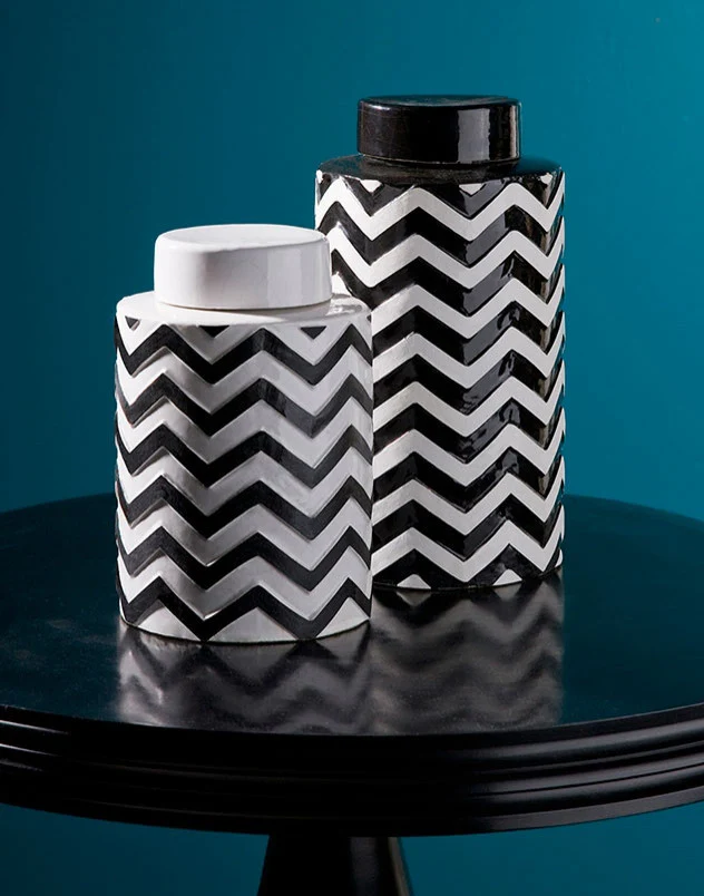 Chevron Large Canister w/ Lid - Image 2