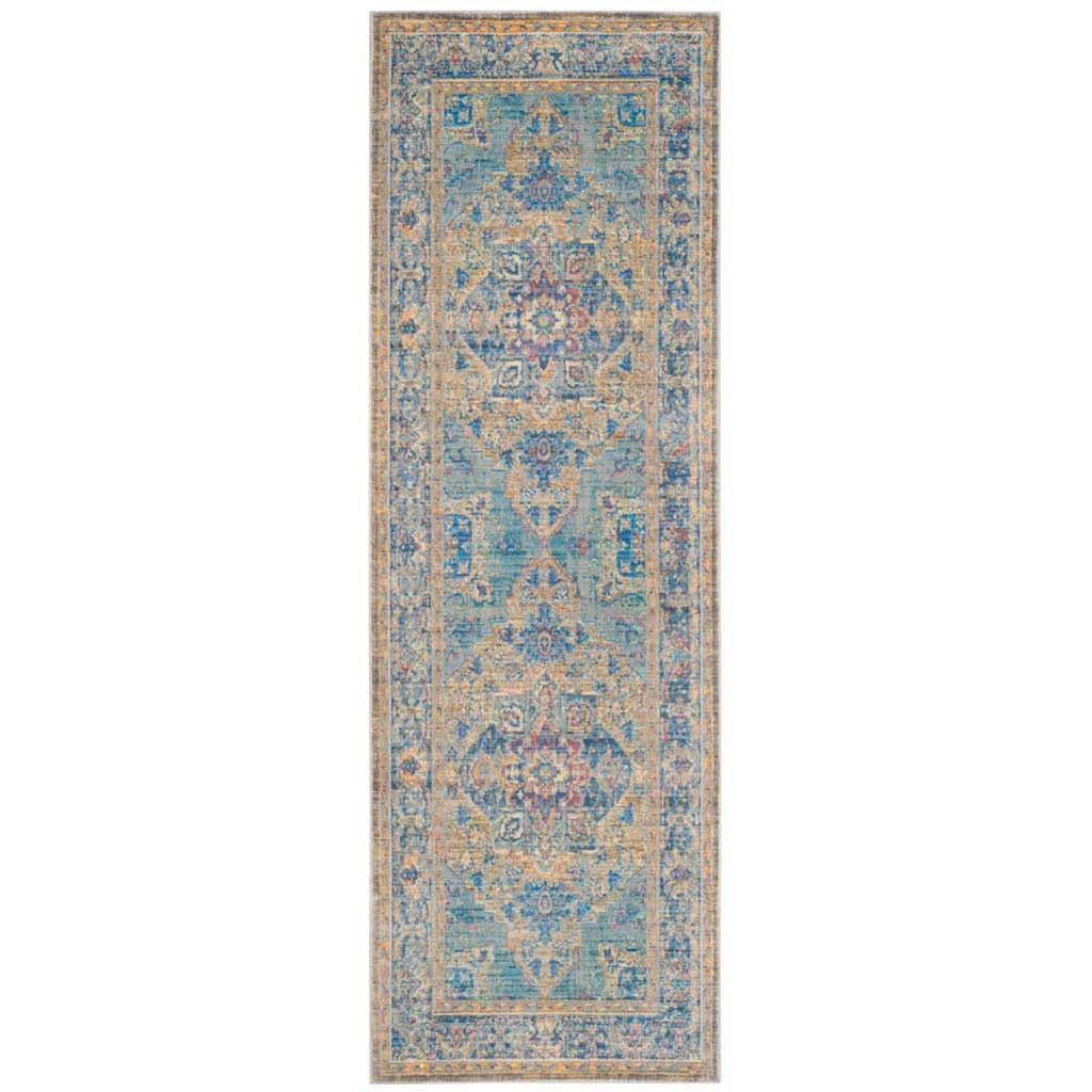 Claremont Blue/Gold Runner Rug