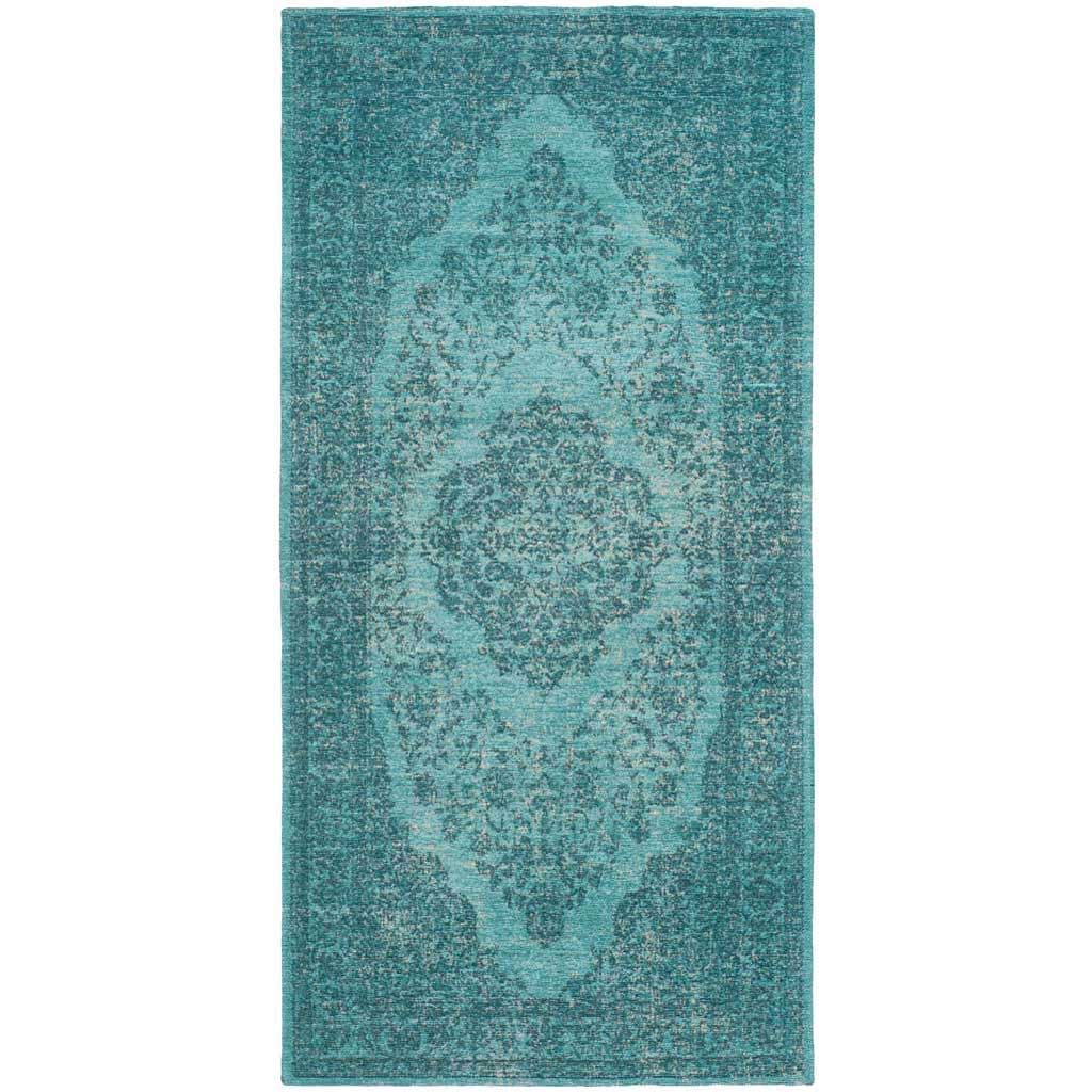 Classic Vintage Aqua Runner Rug