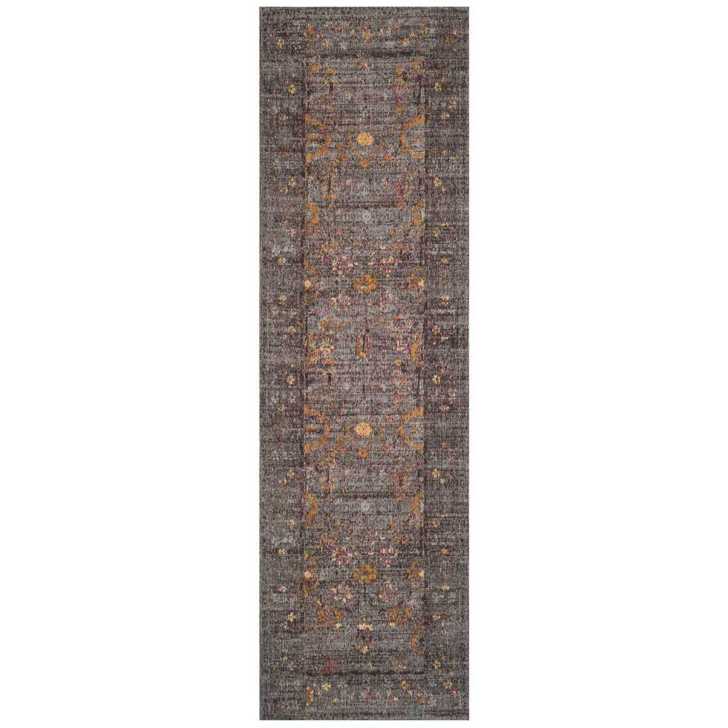 Classic Vintage Gray/Gold Runner Rug