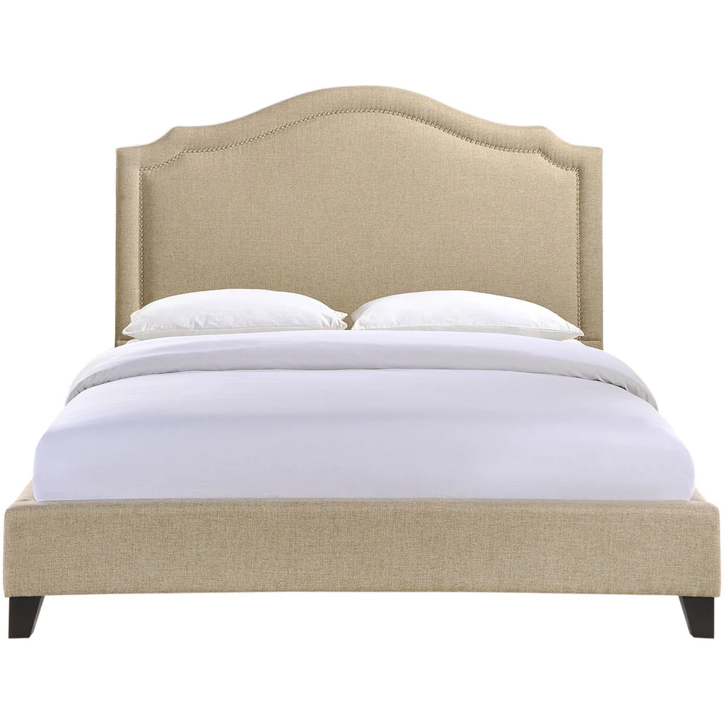 Clive Queen Bed Beige