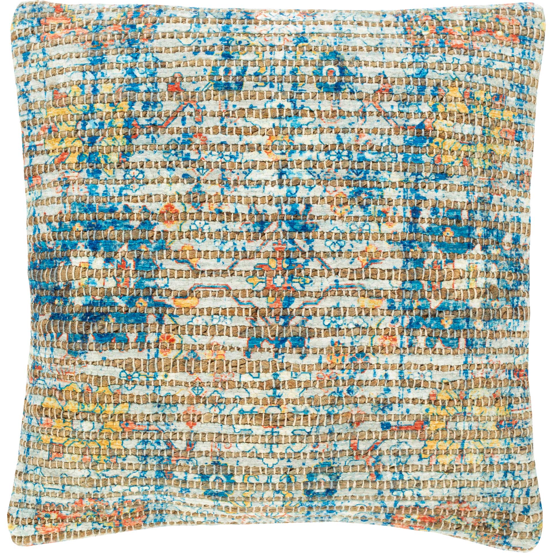Conrad Pillow Bright Yellow/Ivory/Bright Blue