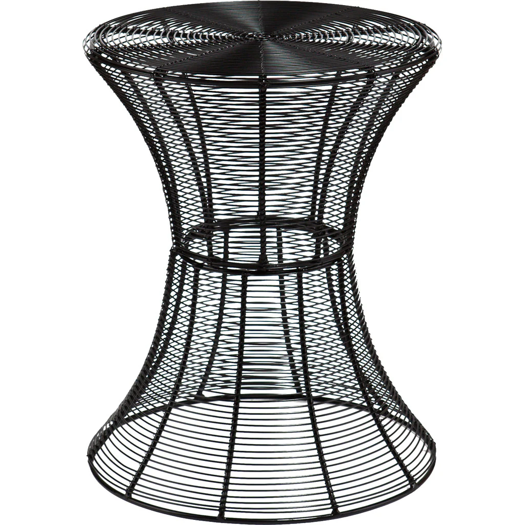 Contour Metal Accent Table Black