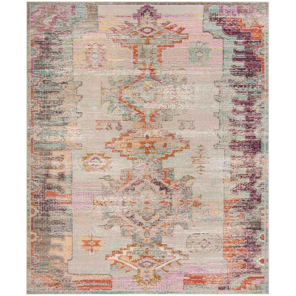 Crystal Light Gray/Purple Area Rug
