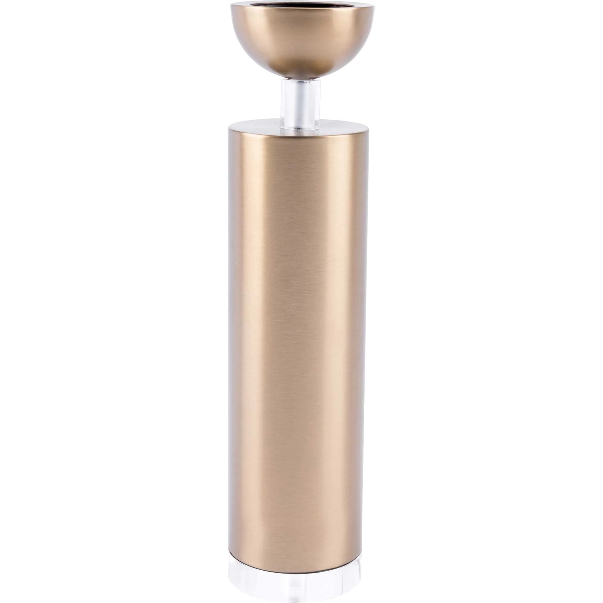 Cylinder Candle Holder Gold