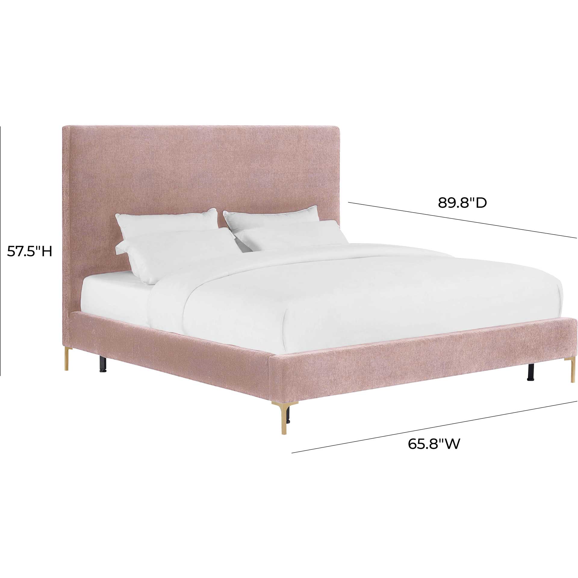 Deitria Textured Velvet Bed Blush - Image 5