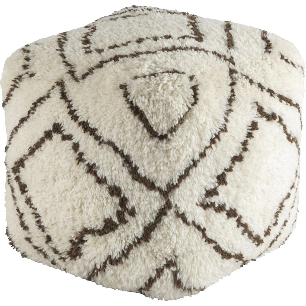 Denali Cube Dark Brown/Khaki Pouf