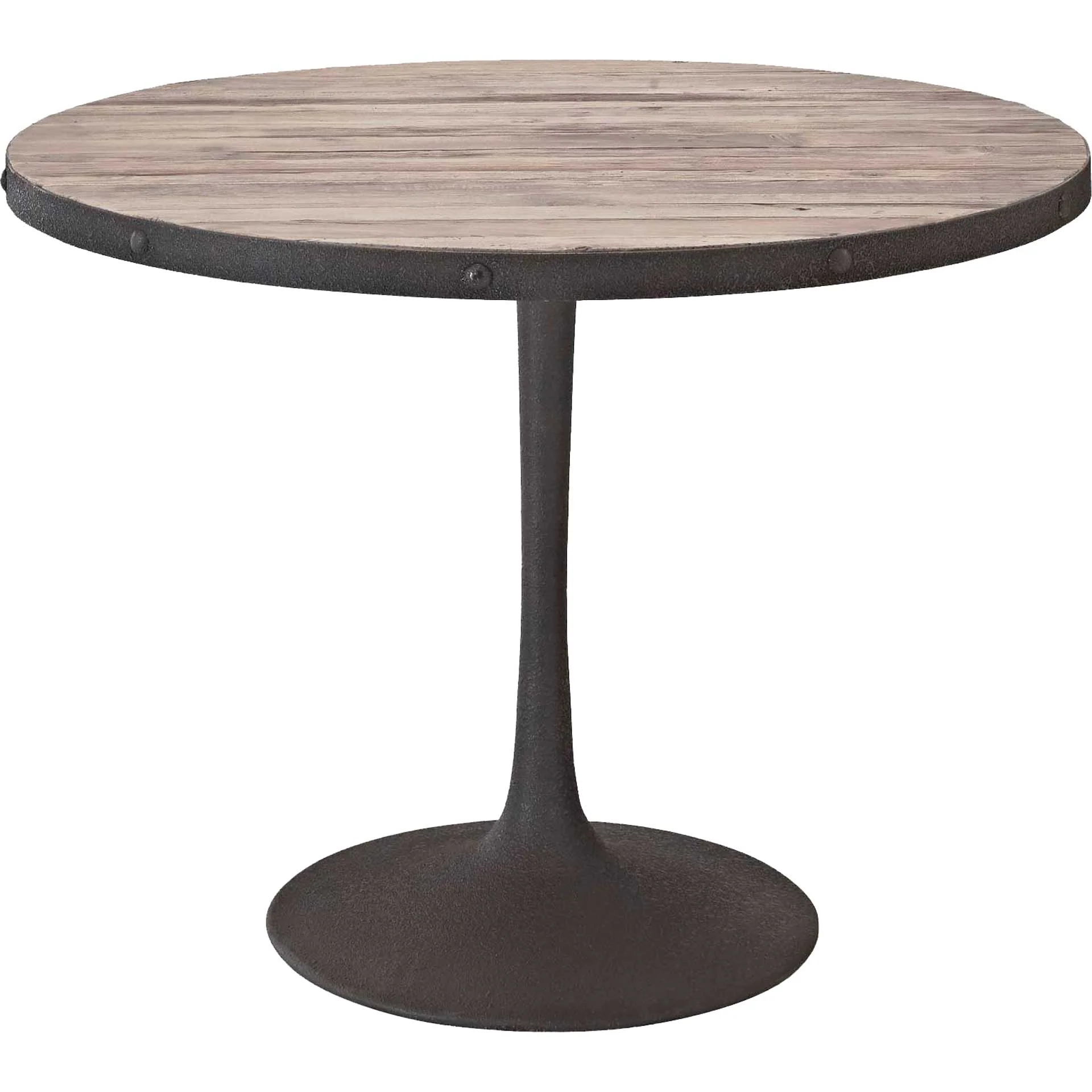 Druid Round Wood Top Dining Table Brown