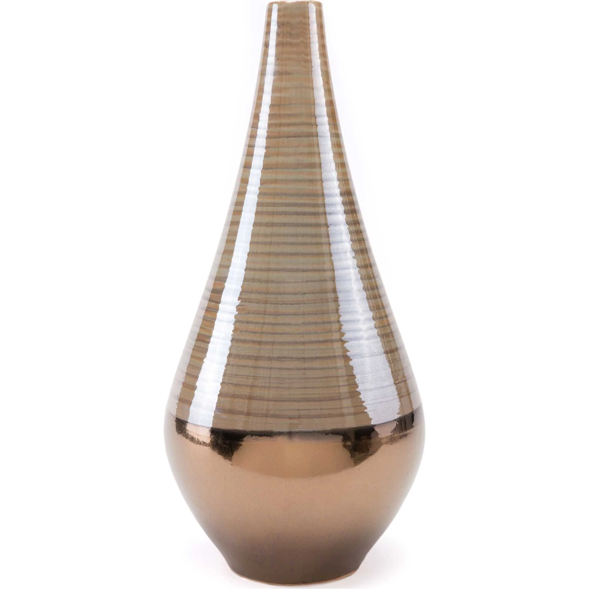 Dual Vase Brown/Pearl