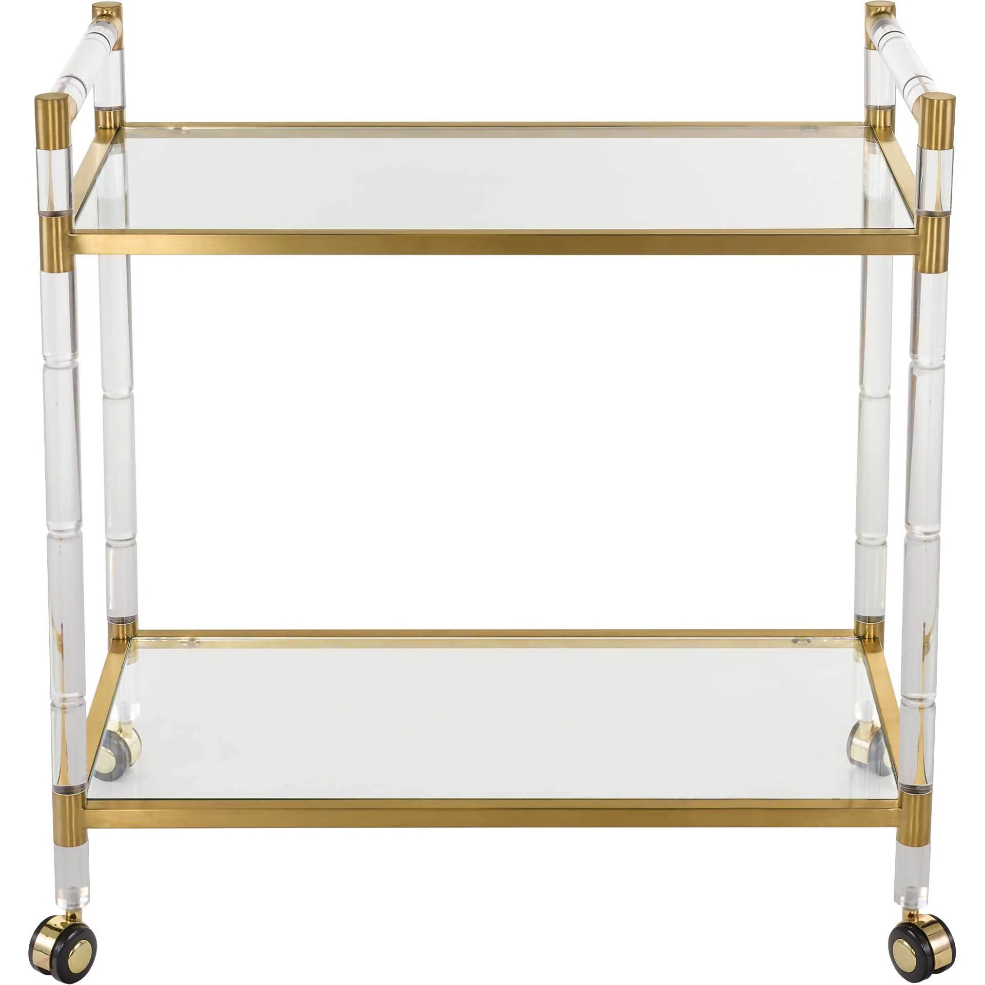 Dustin Bar Trolley Clear/Brass