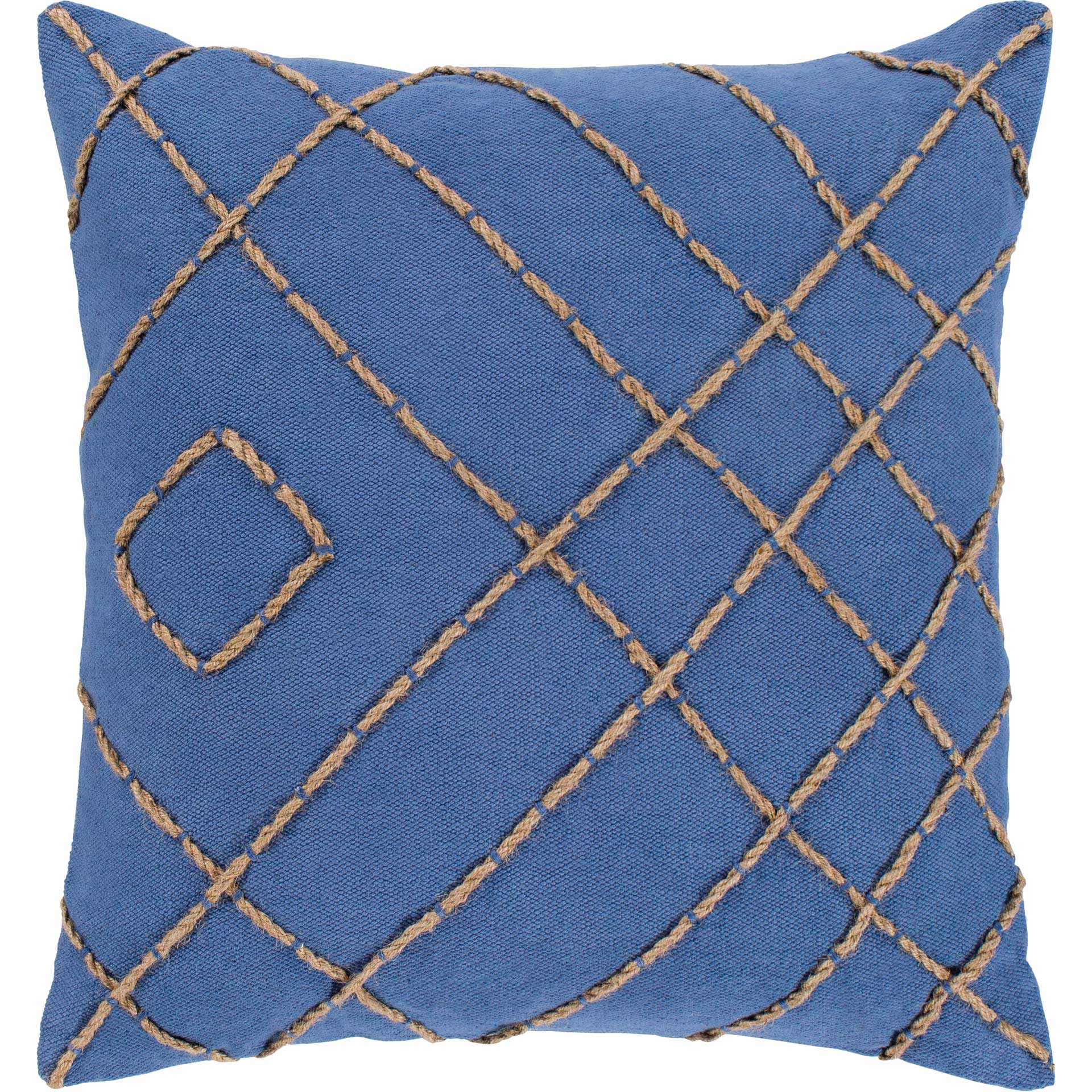 Emanuel Pillow Tan/Dark Blue