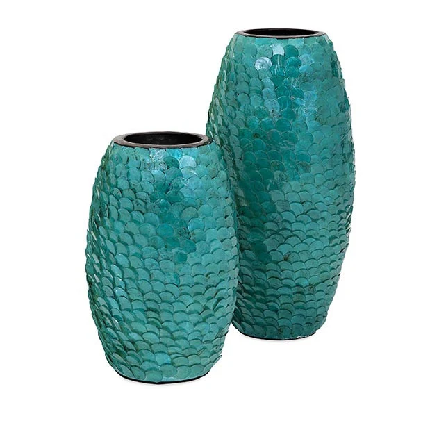 Emmet Large Blue Shell Vase - Image 2