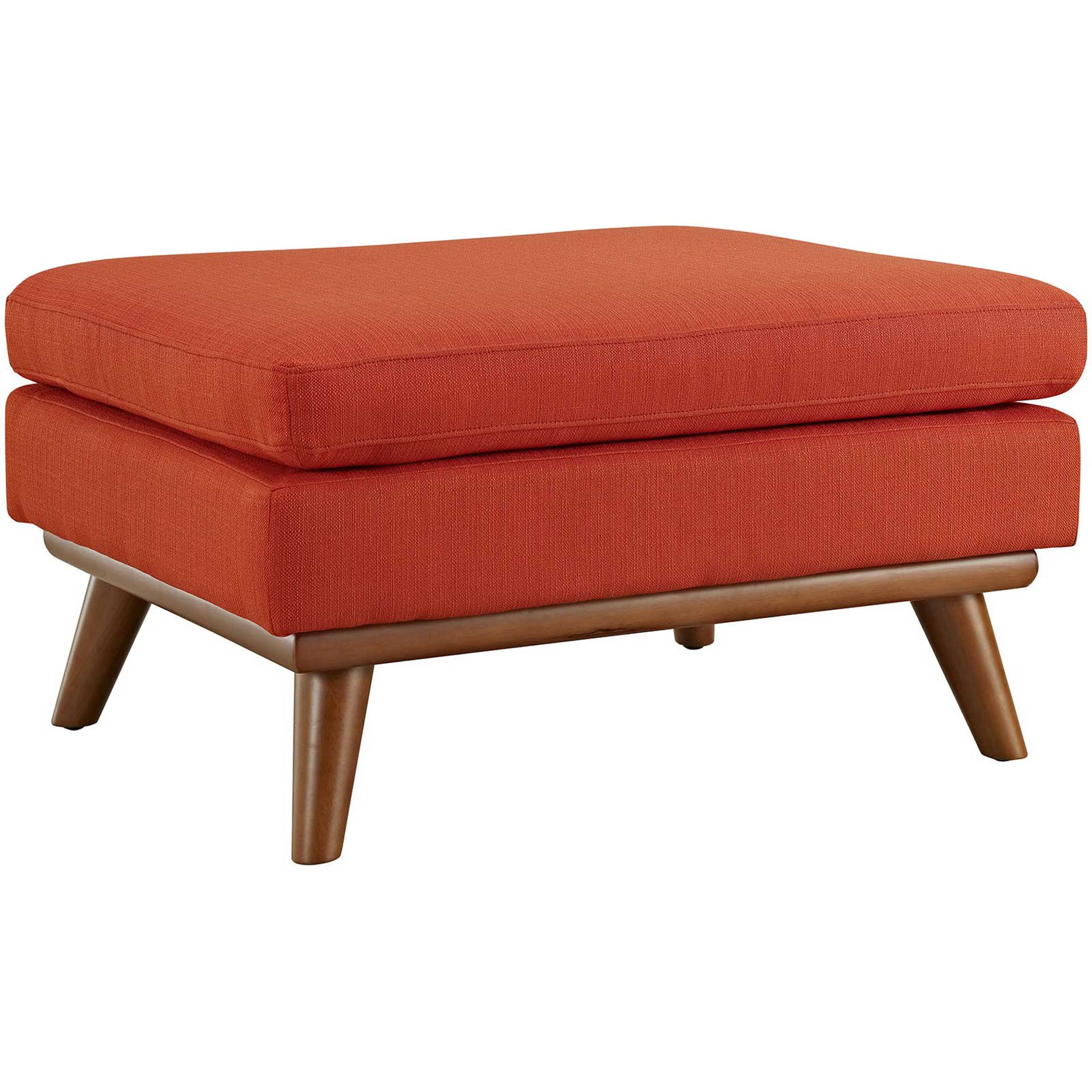 Emory Fabric Ottoman Atomic Red