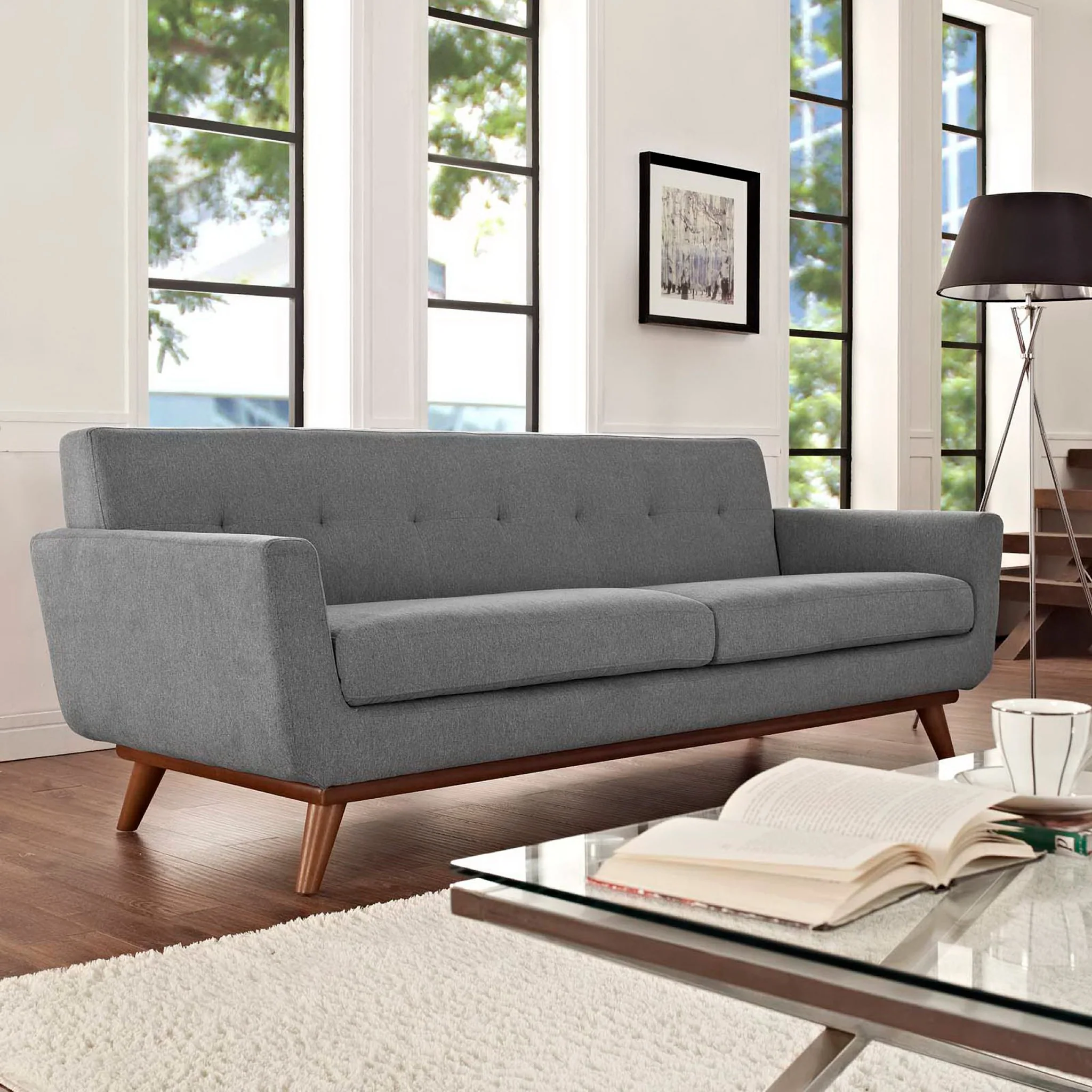 Emory Upholstered Sofa Expectation Gray - Image 4