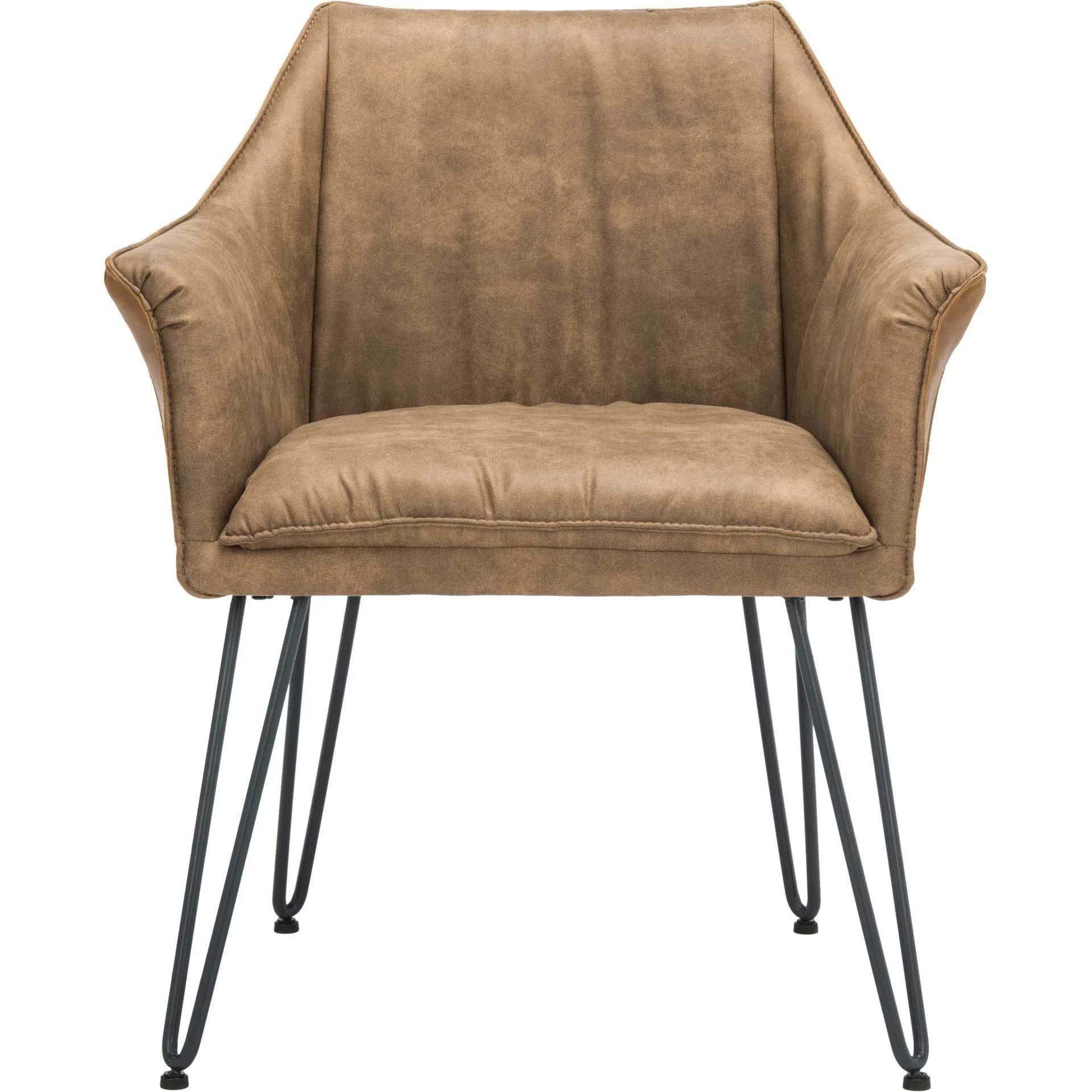 Esabella Leather Dining Chair Light Brown (Set of 2)