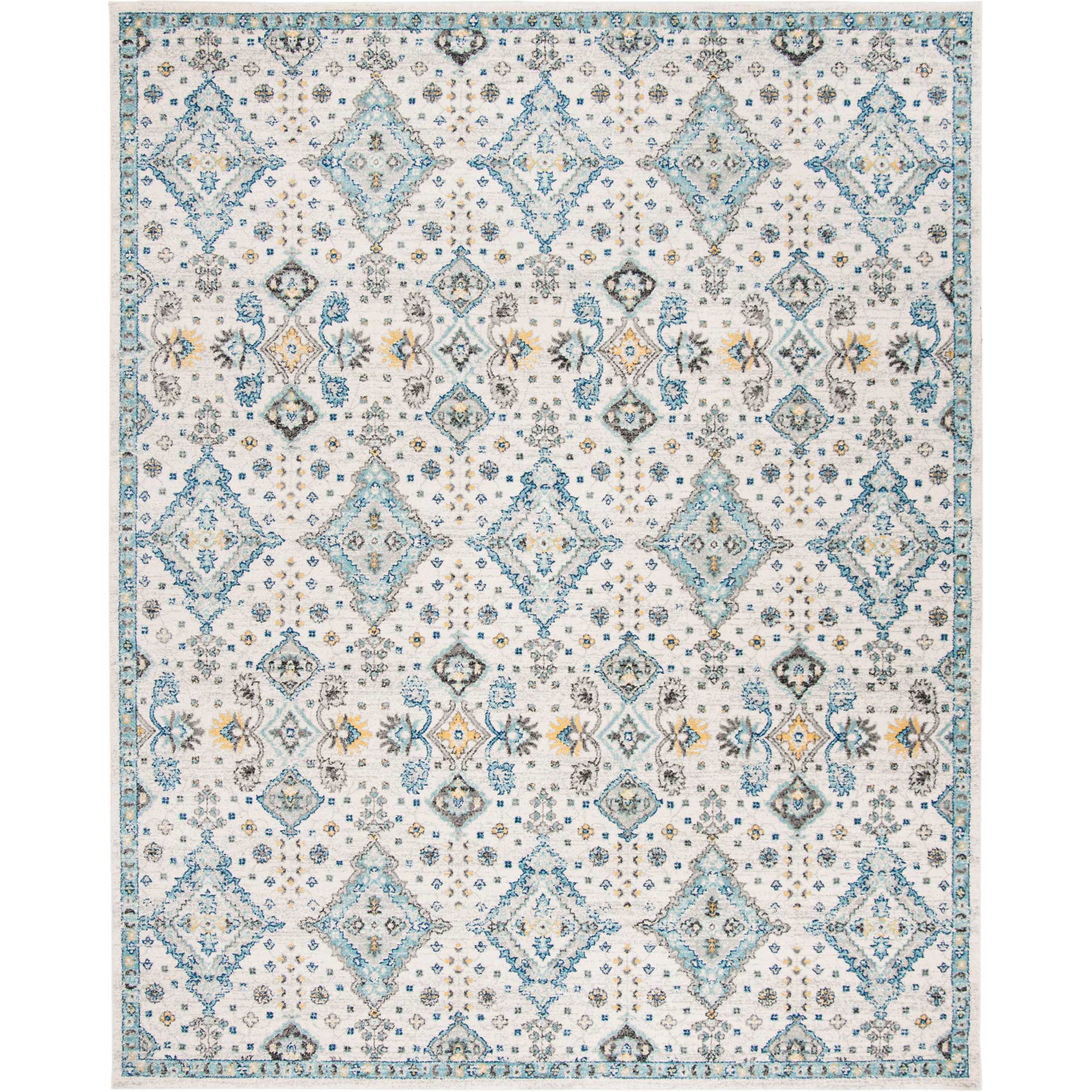 Evoke Ivory/Light Blue Area Rug