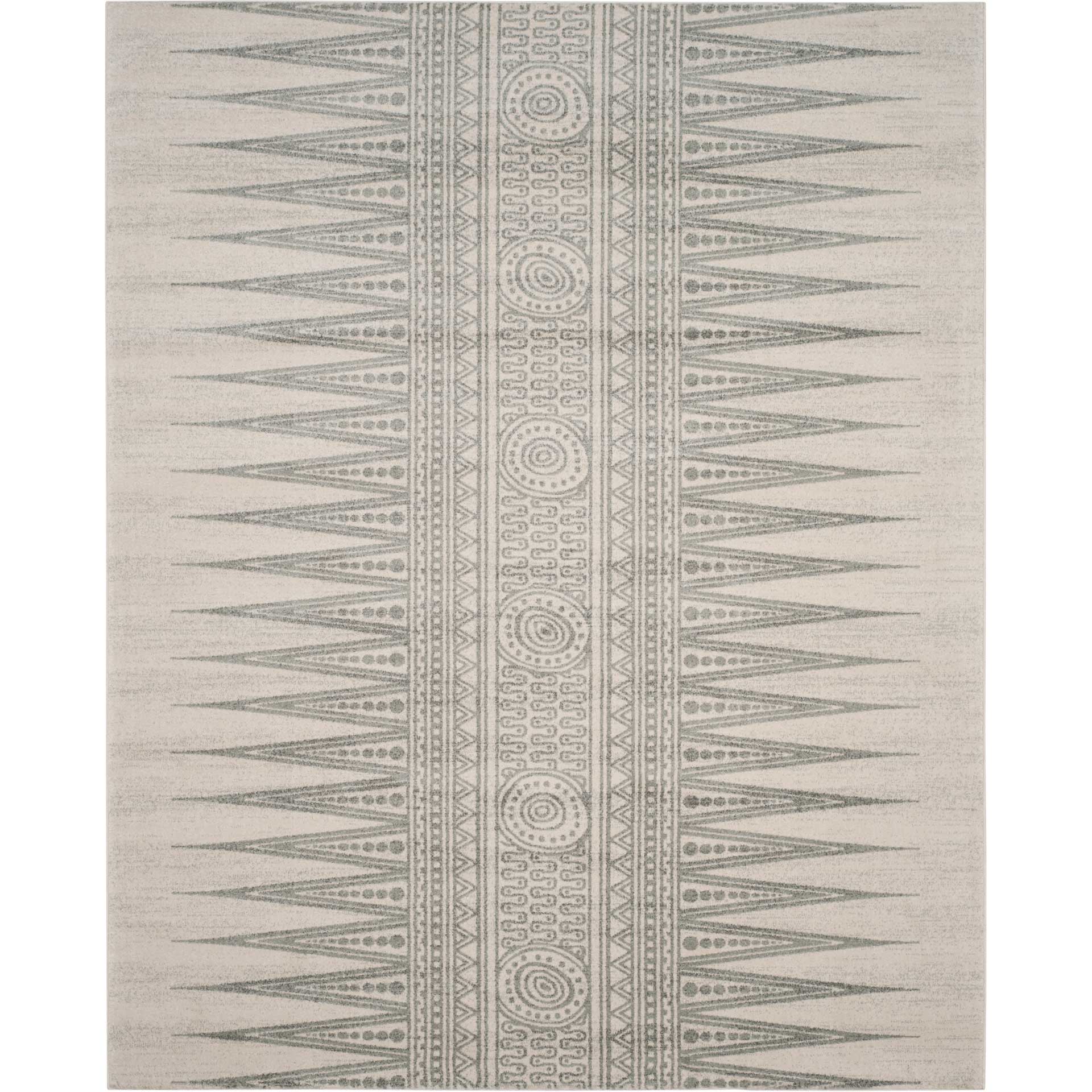 Evoke Tribal Ivory/Silver Area Rug