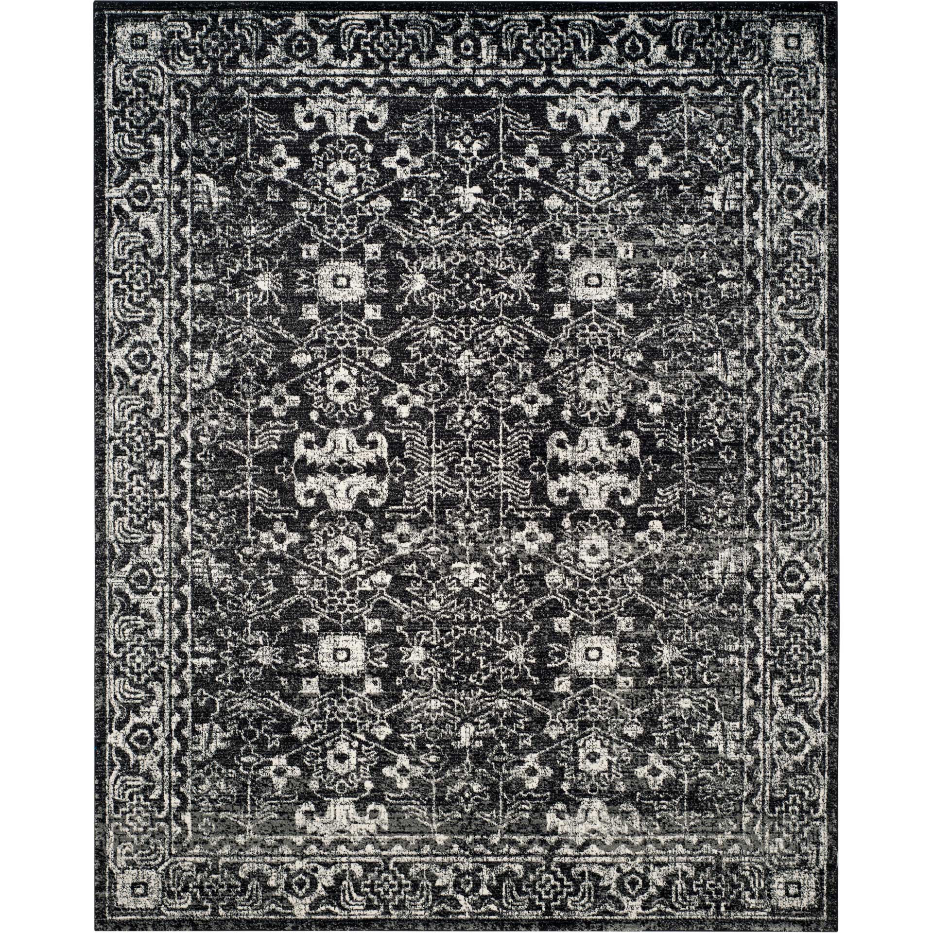 Evoke Vintage Charcoal/Ivory Area Rug