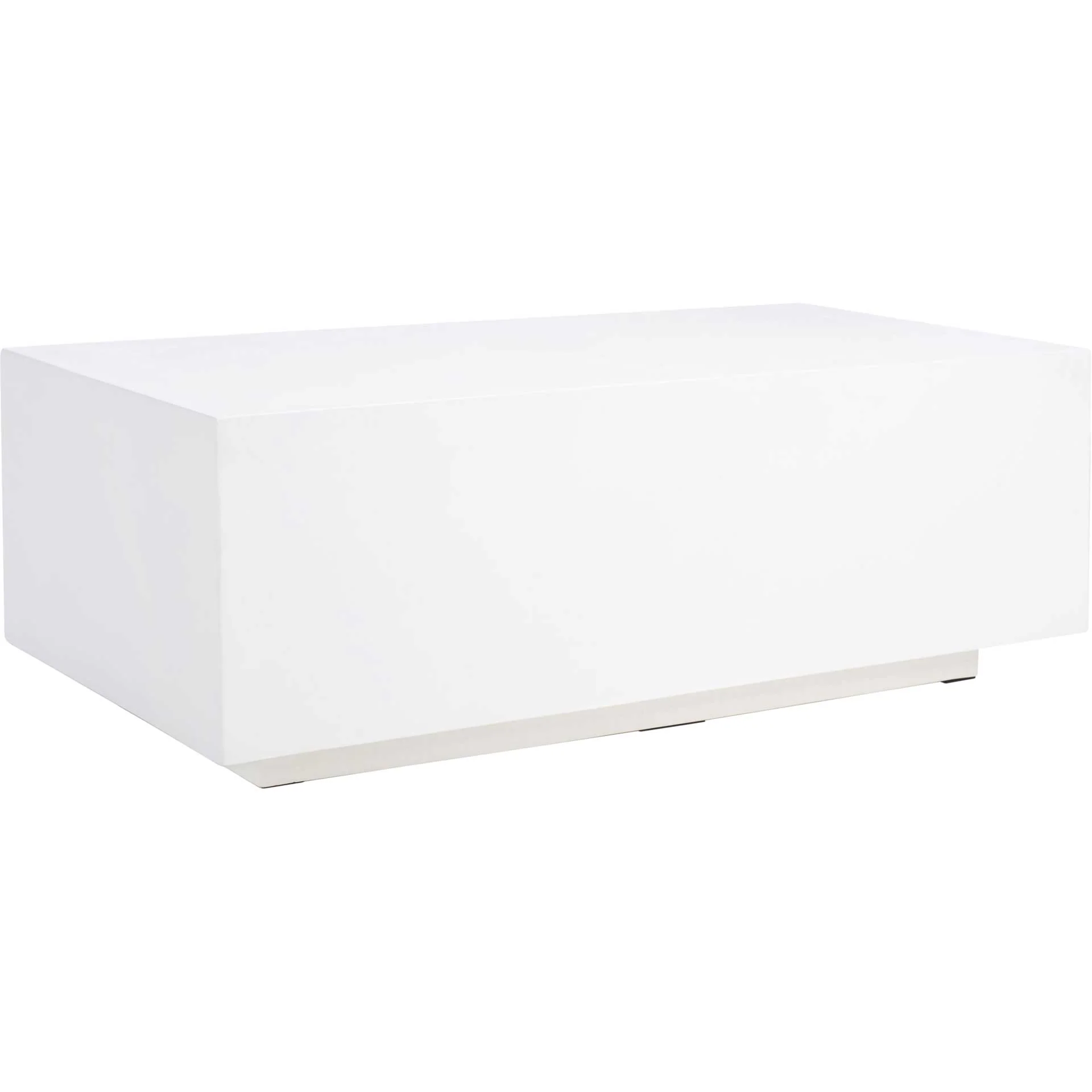 Ezra Faux Concrete Coffee Table White
