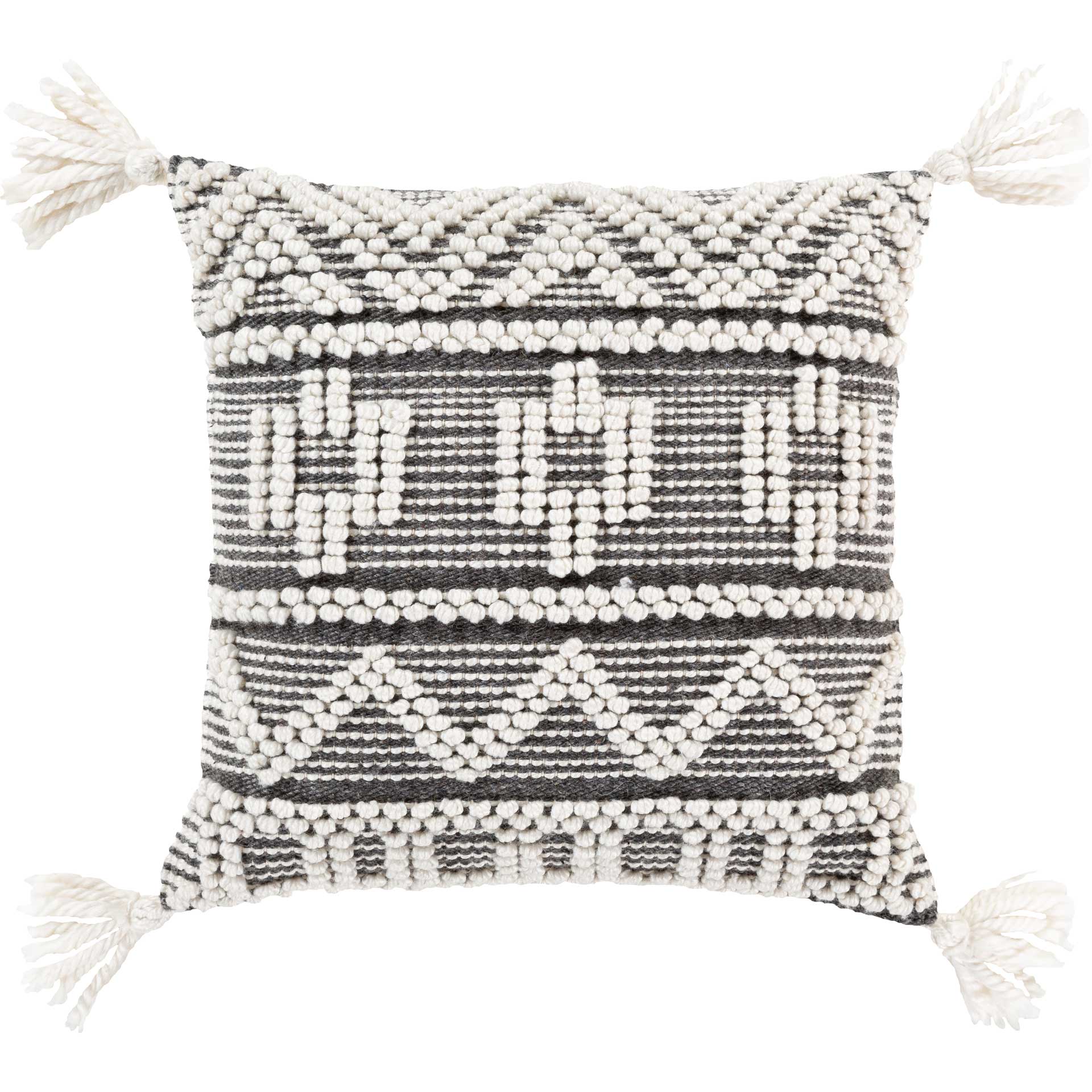 Faisal Pillow Black/Cream/Ivory