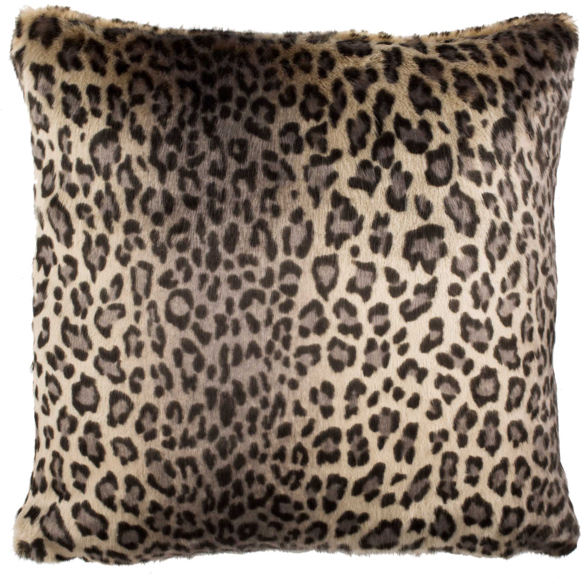 Faux Black Leopard Pillow Leopard