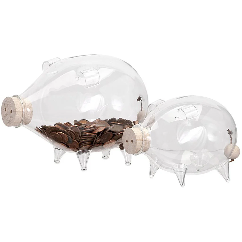 Fayette Glass Piggy Bank (Set of 2)