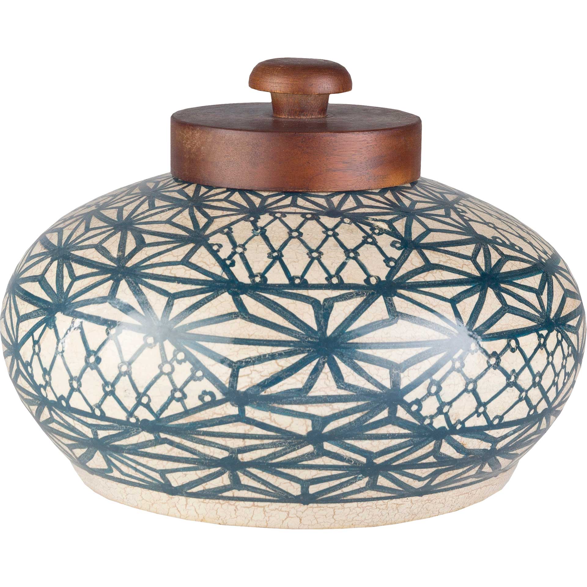 Felicity Vase Beige/Navy