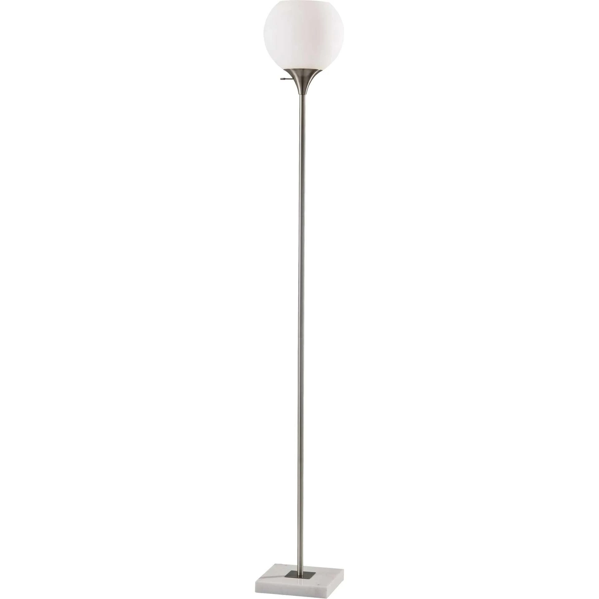 Fife Torchiere Brushed Steel
