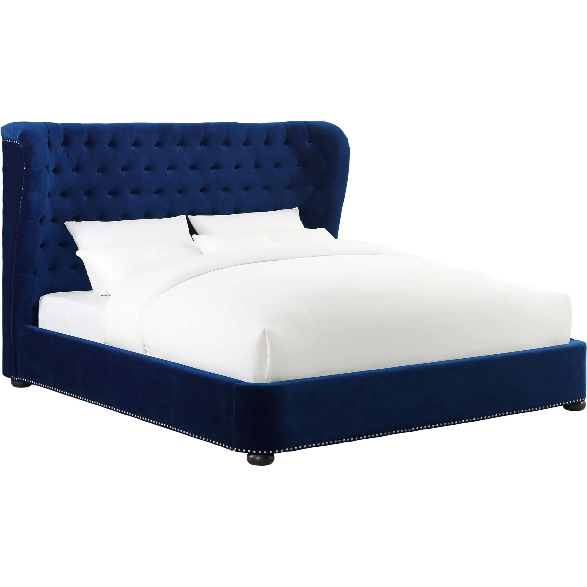 Fletcher Velvet Bed Blue