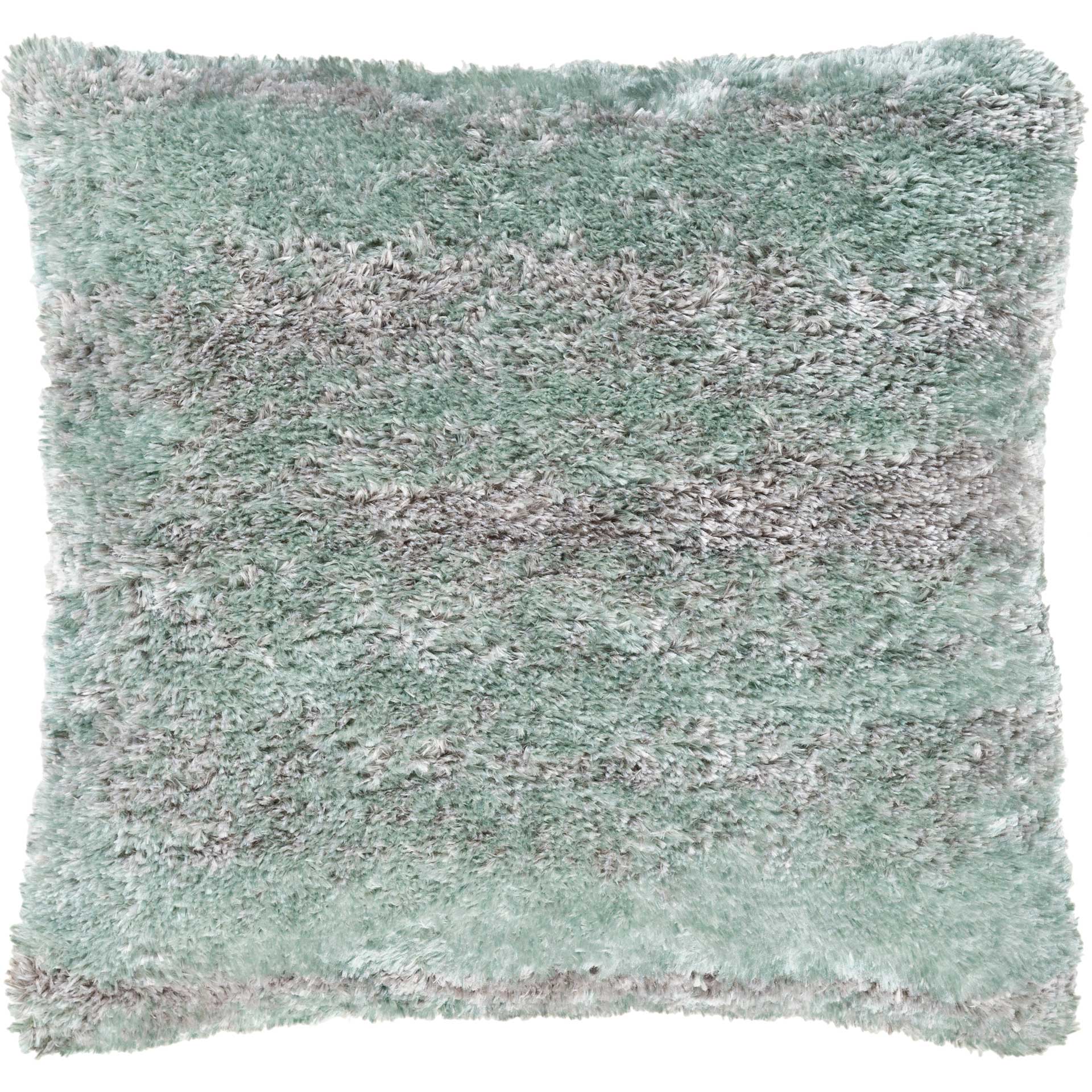 Flora Pillow Aqua/Beige/Medium Gray