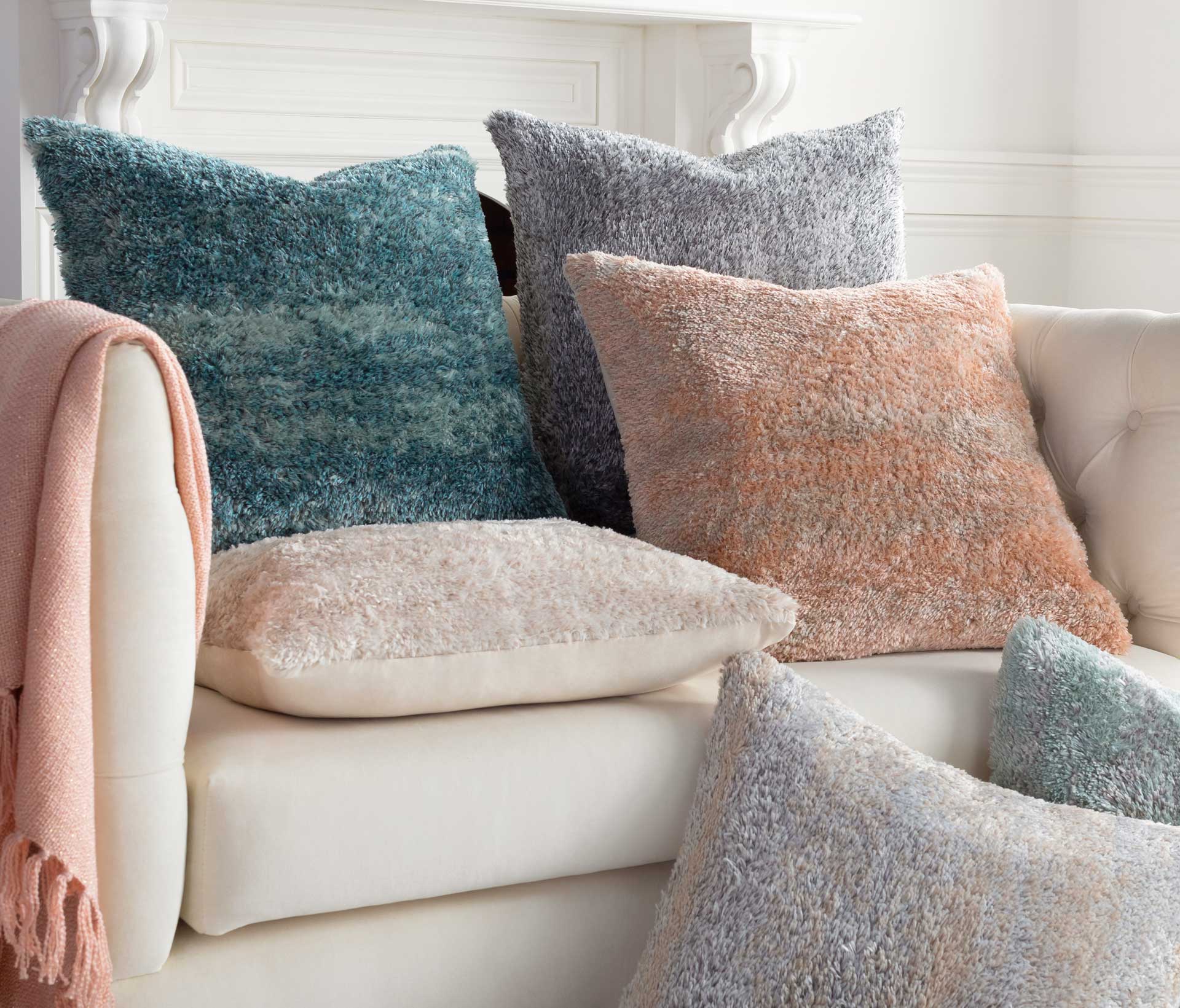 Flora Pillow Beige/Camel/Light Gray - Image 3