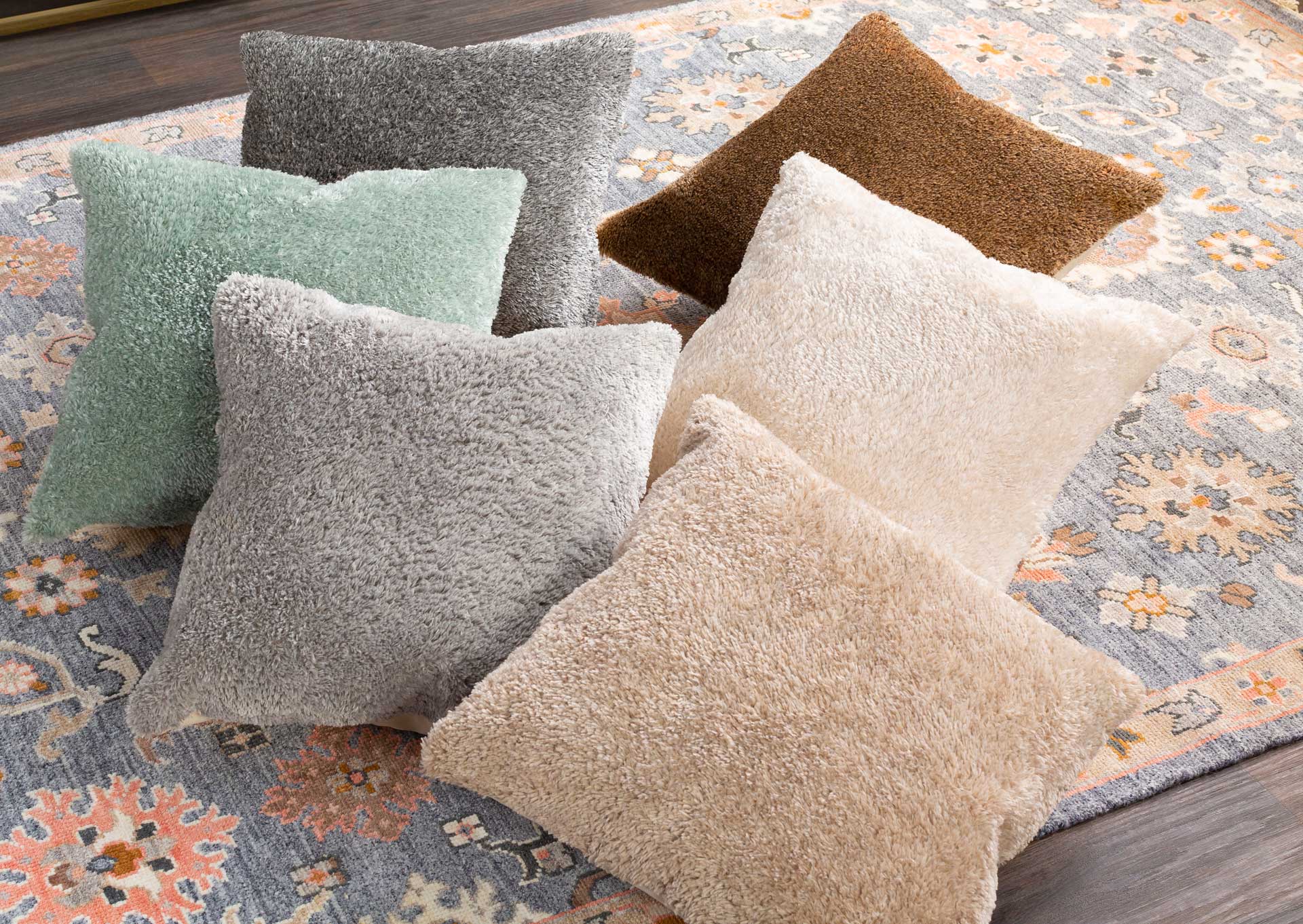 Flora Pillow Beige/Light Gray/Dark Brown - Image 3